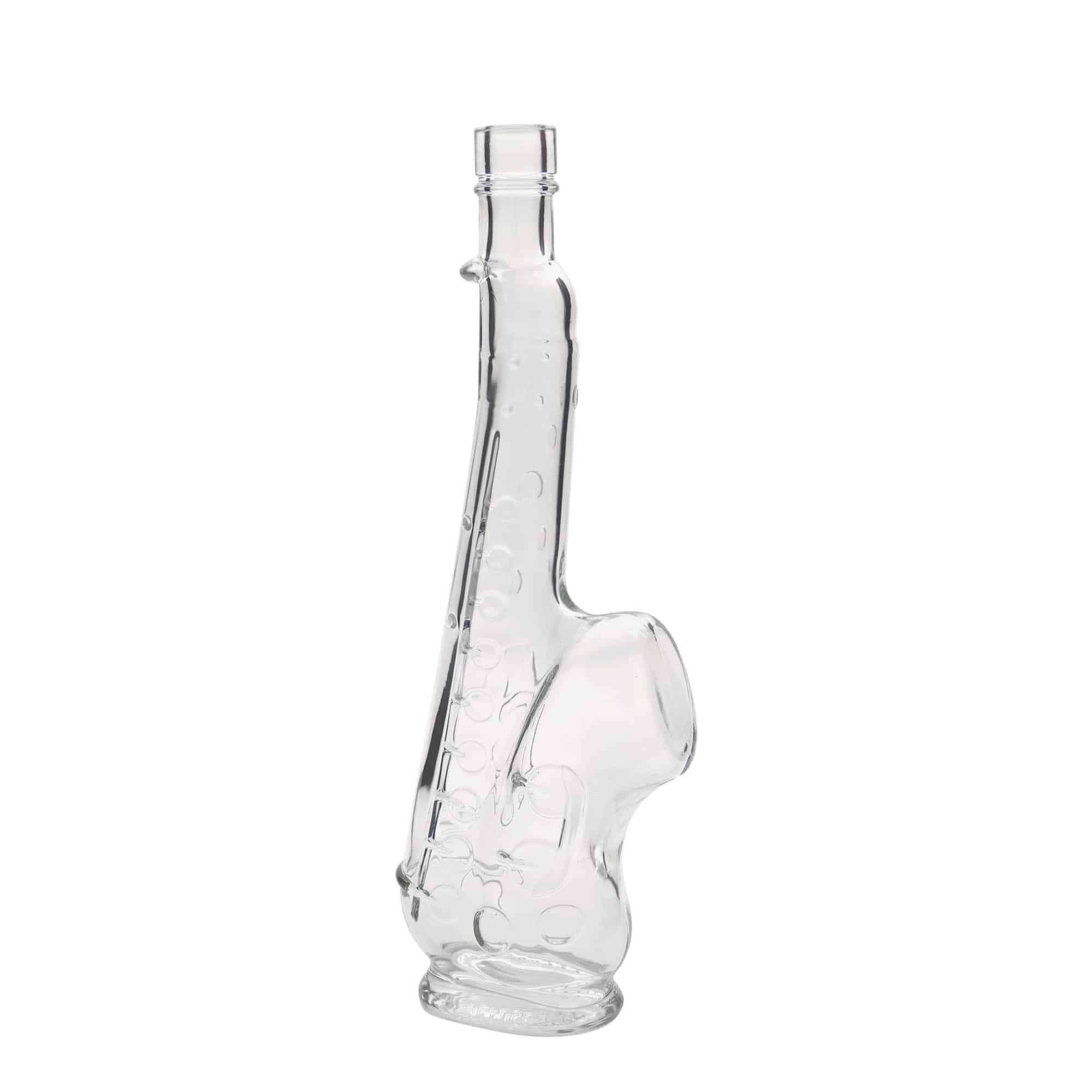 500 ml glass bottle ‘Saxophone’, opening: cork