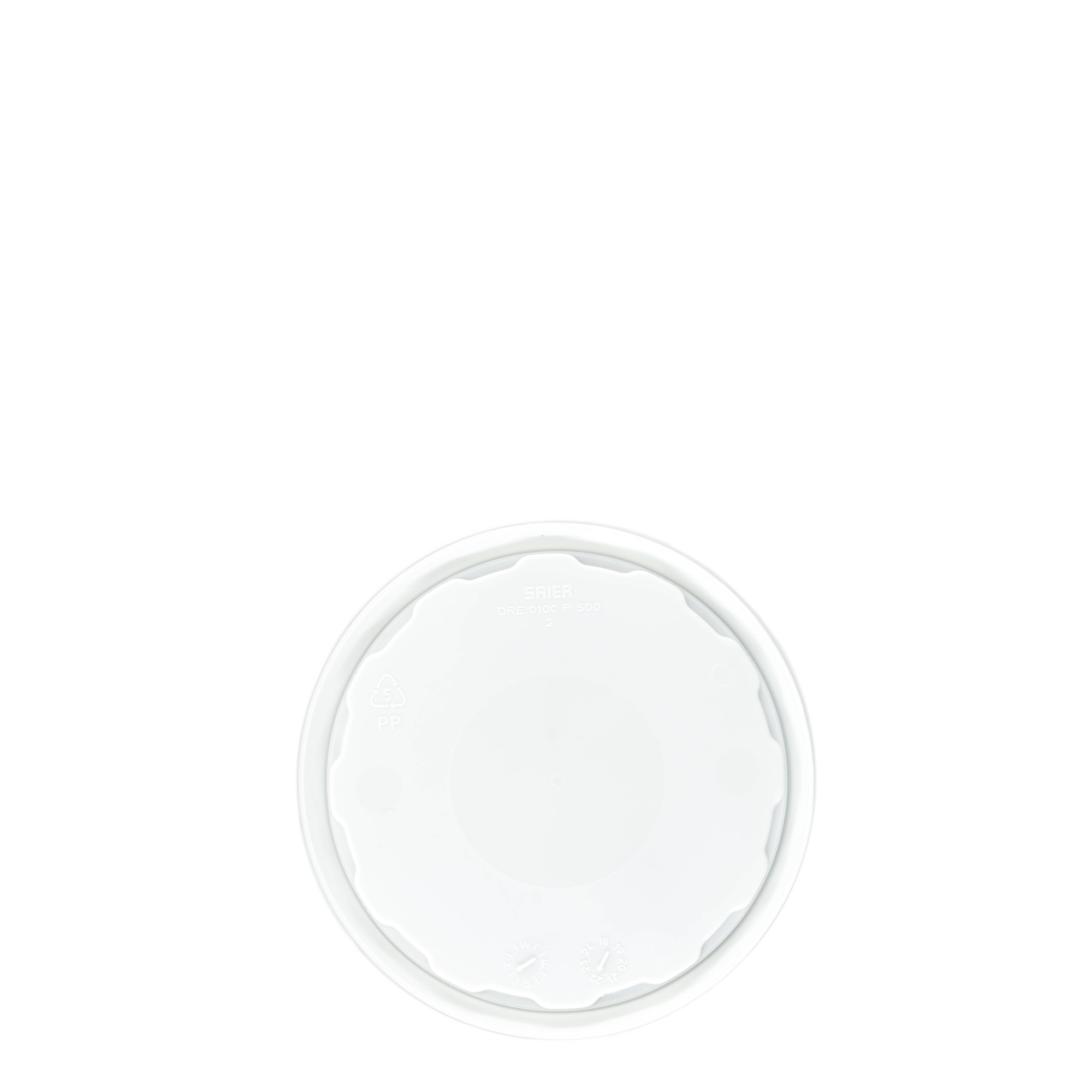 Lid for 1 l bucket, PP plastic, white