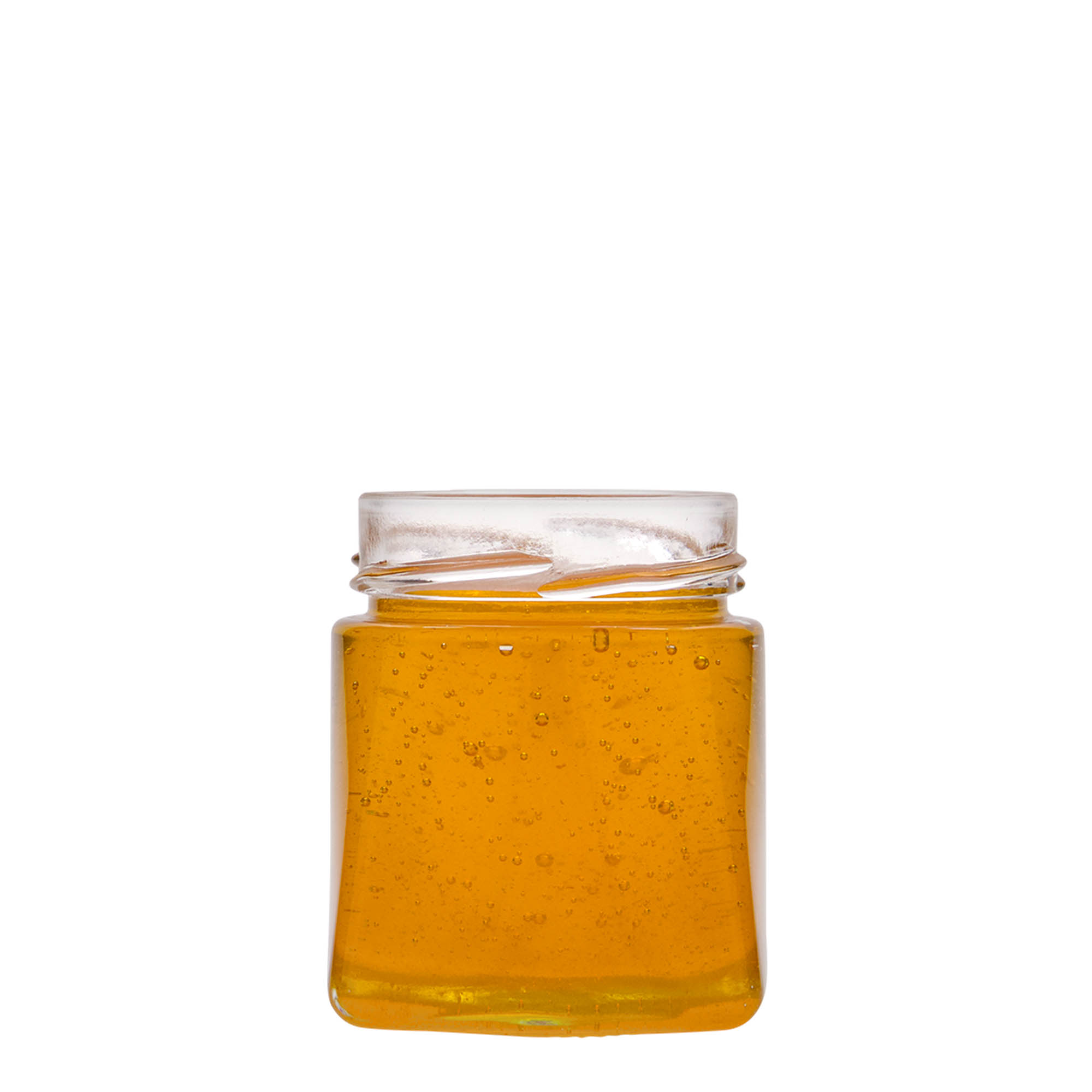 212 ml square glass 'Luxor', opening: Deep-Twist-Off (DTO 63)