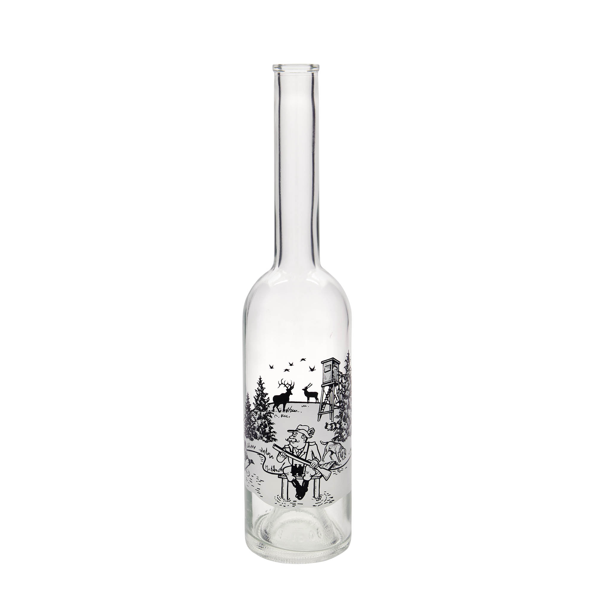 500 ml glass bottle 'Opera', print: hunter, closure: cork 500 ml glass bottle 'Opera', print: hunter, closure: cork