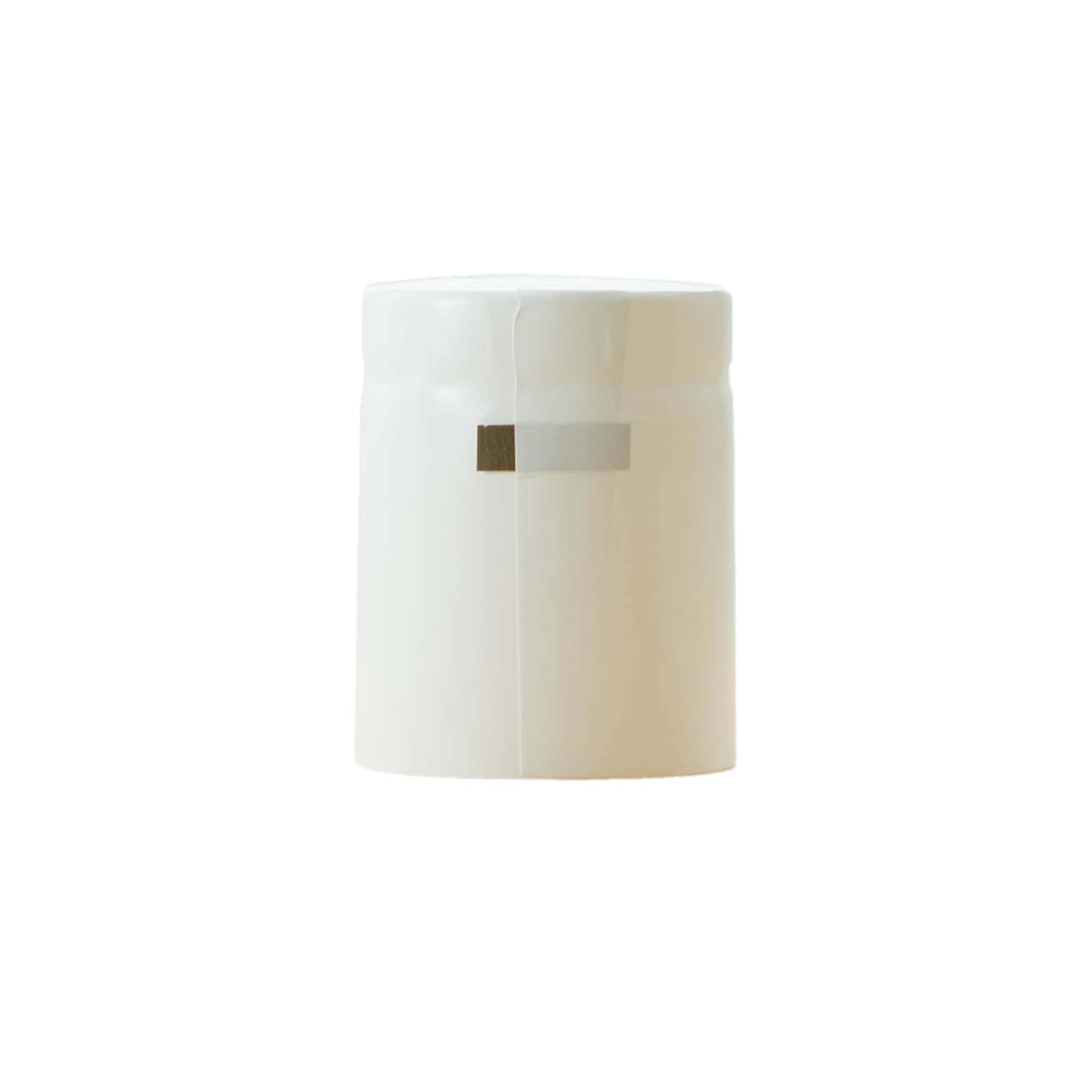 Shrink capsule 32x41, PVC plastic, white