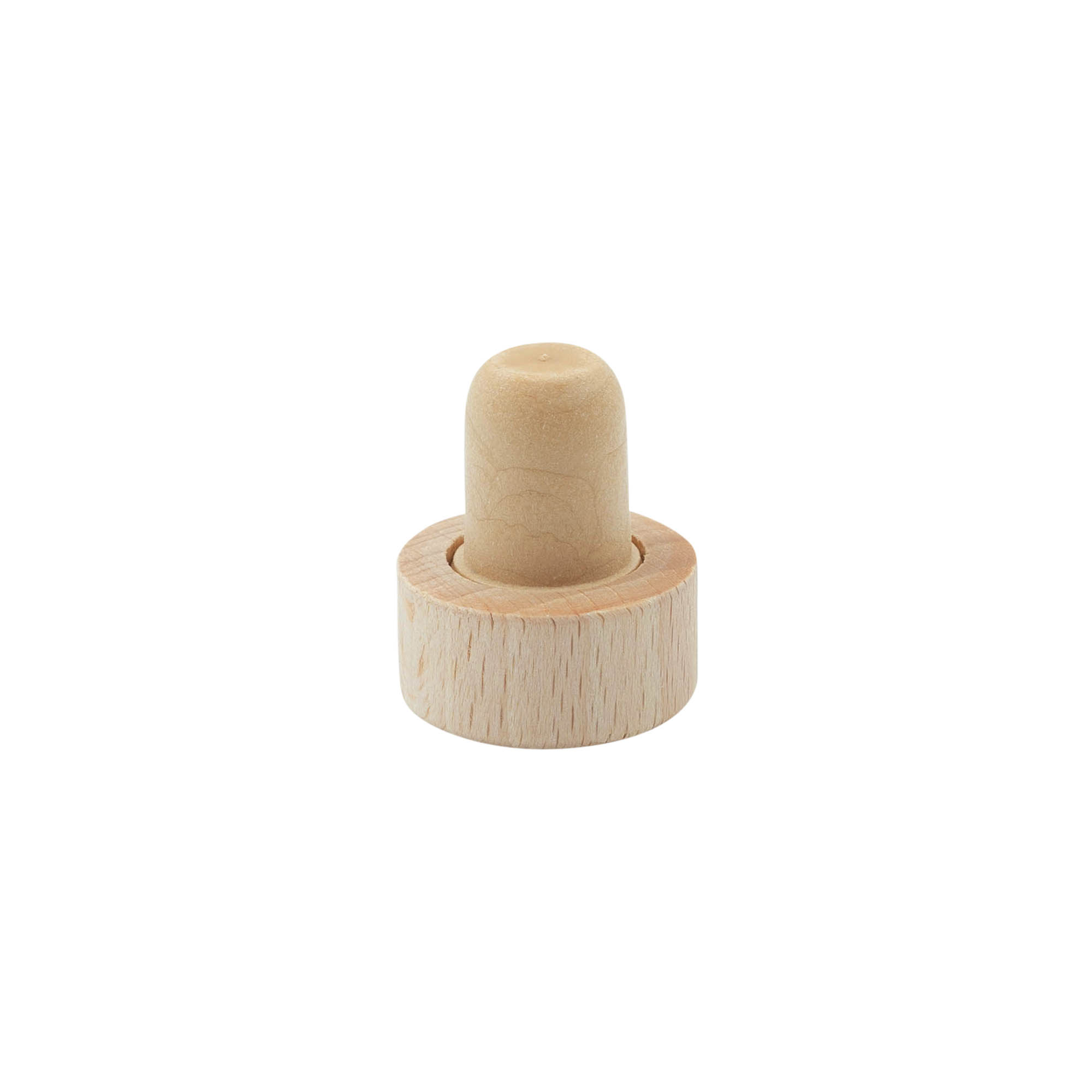16 mm mushroom cork, plastic/wood/plastic, multicolour, for opening: cork