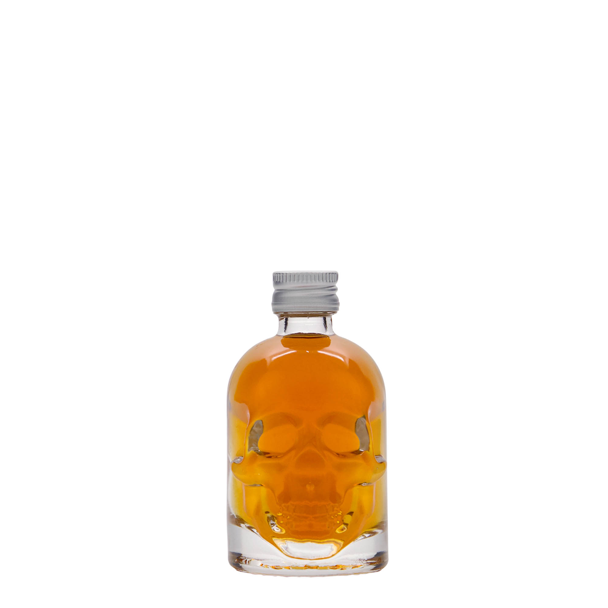 50 ml glass bottle 'Skull', opening: PP 18