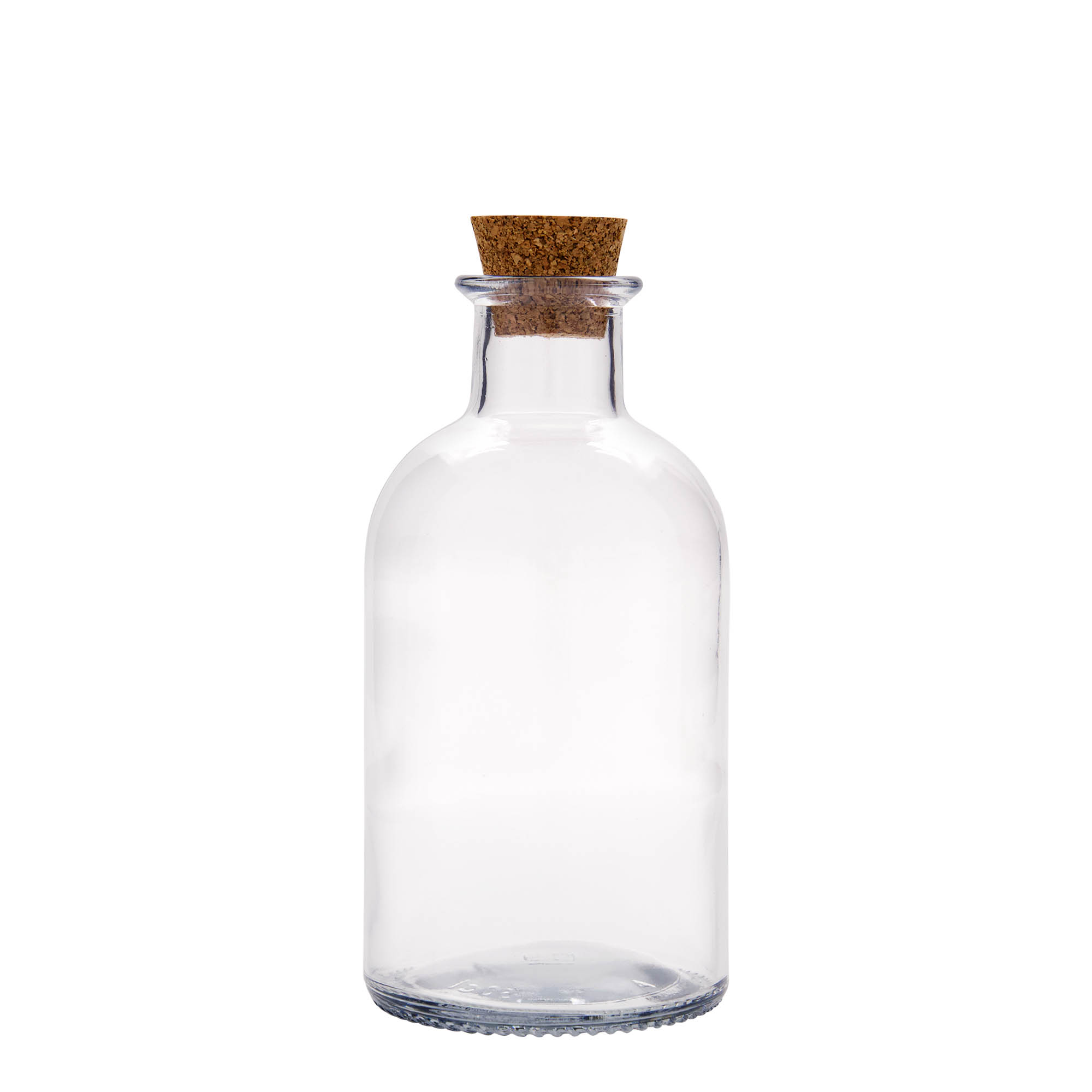500 ml glass bottle apothecary 'Italia', opening: cork 500 ml glass bottle apothecary 'Italia', opening: cork