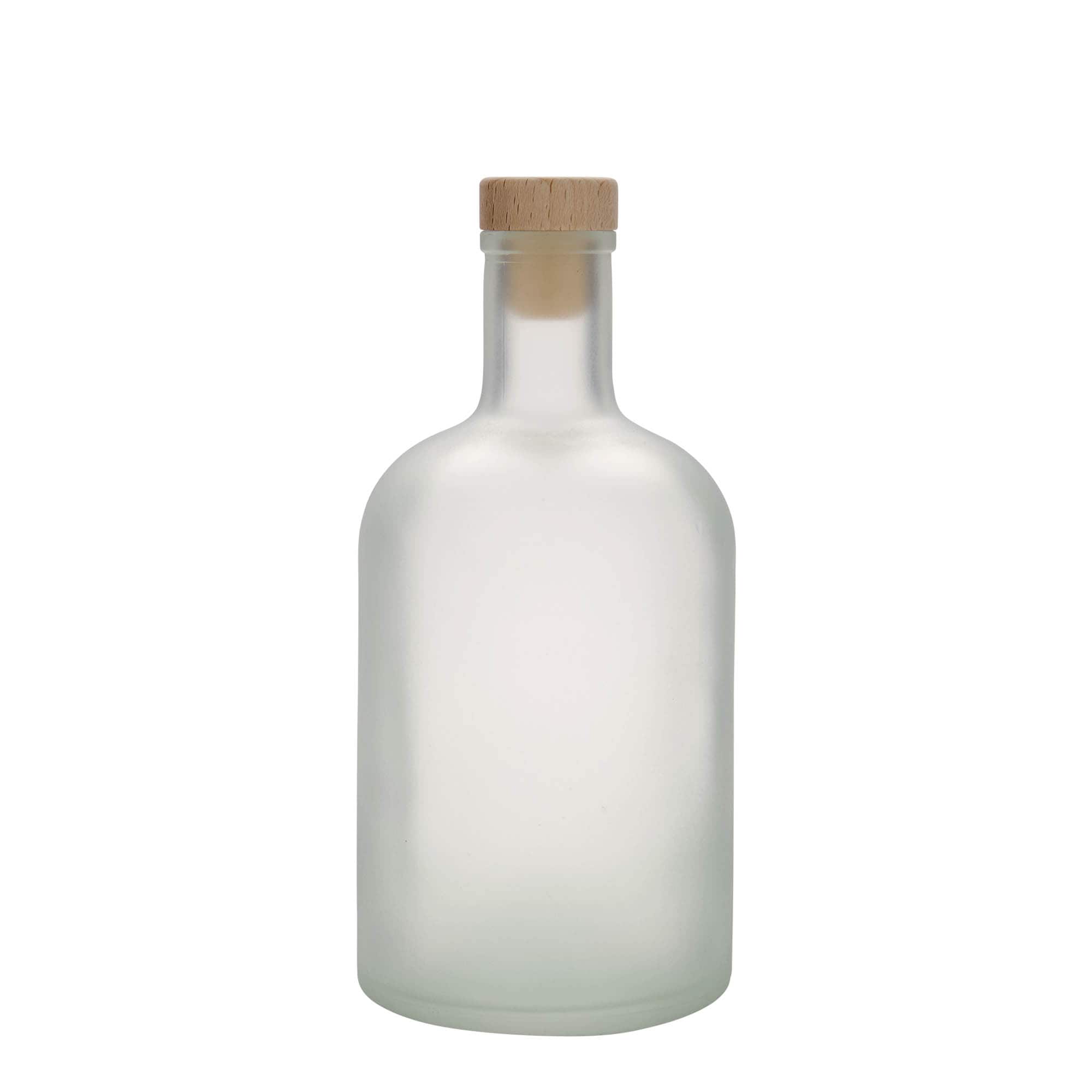700 ml glass bottle ‘Gerardino’, frosted, opening: cork