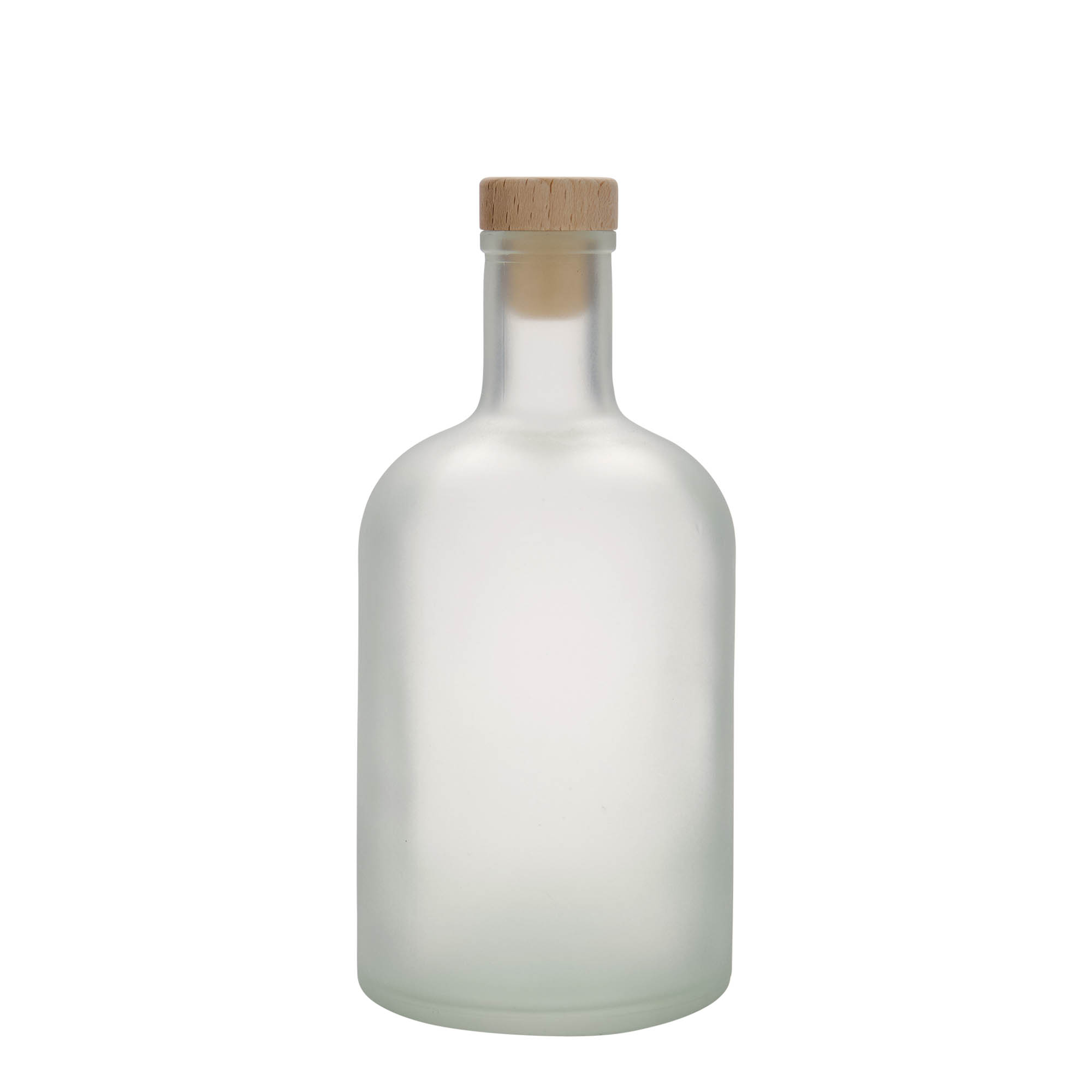 700 ml glass bottle ‘Gerardino’, frosted, opening: cork