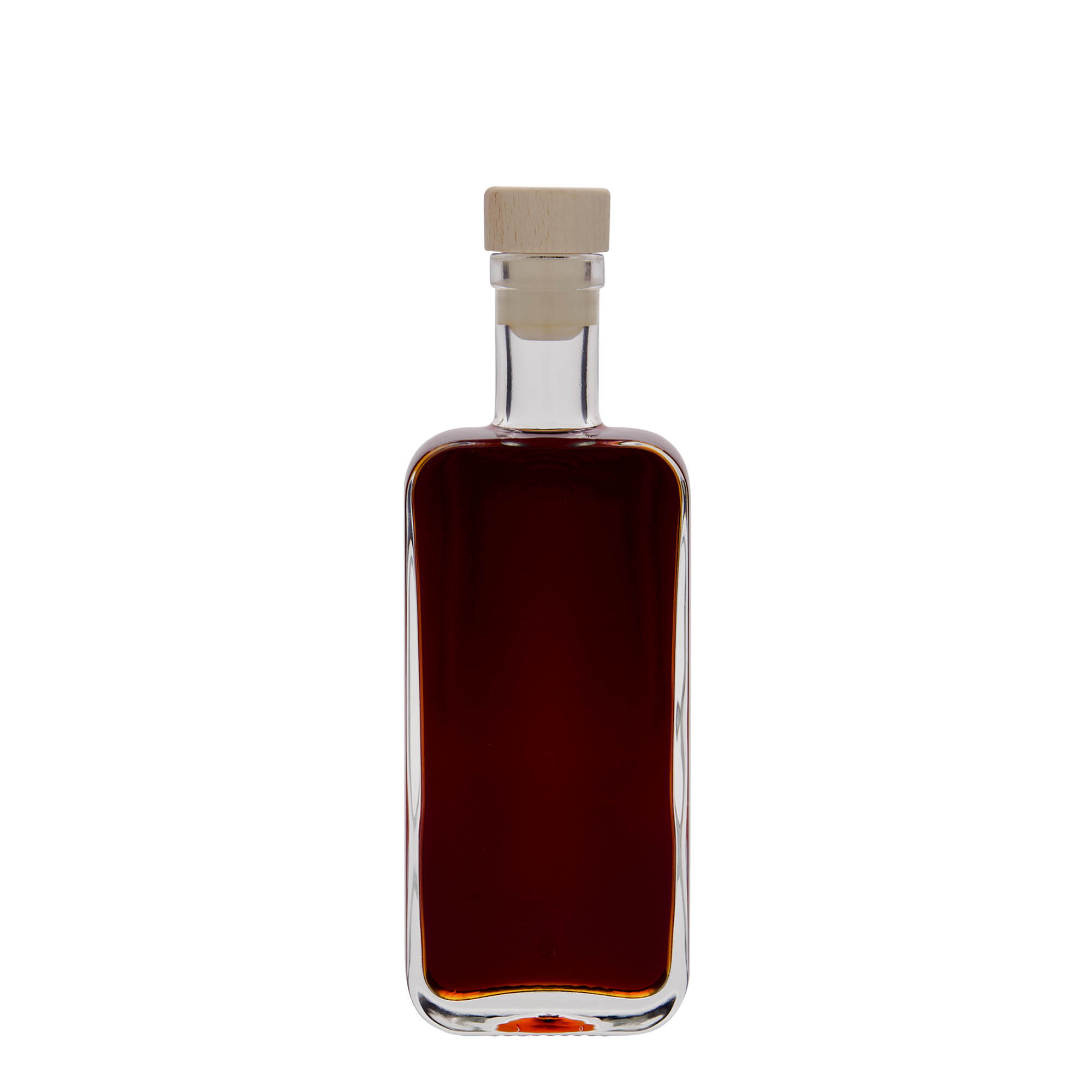 200 ml glass bottle 'Nice', rectangular, closure: cork