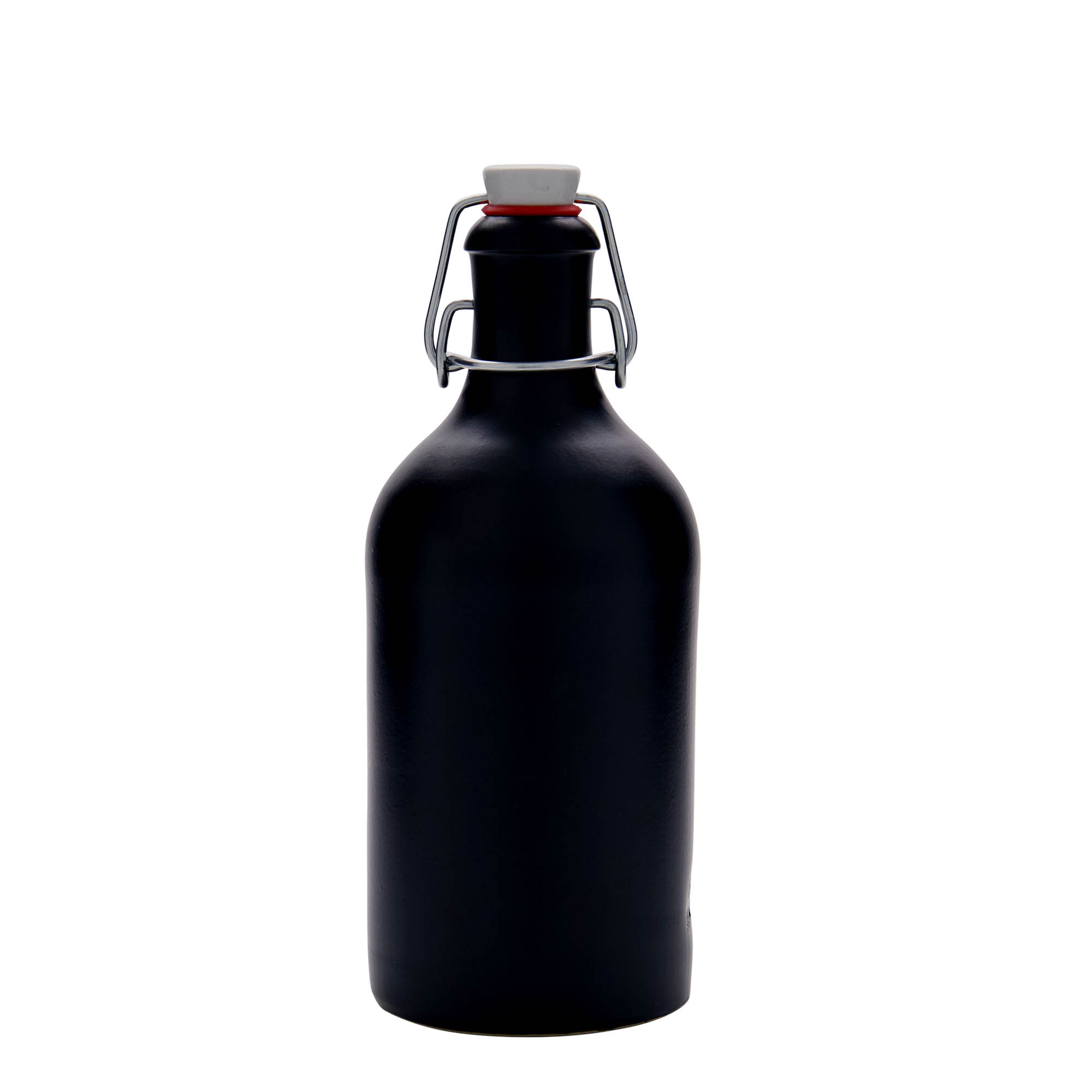 500 ml clay jug, stoneware, black, opening: swing top closure 500 ml clay jug, stoneware, black, opening: swing top closure