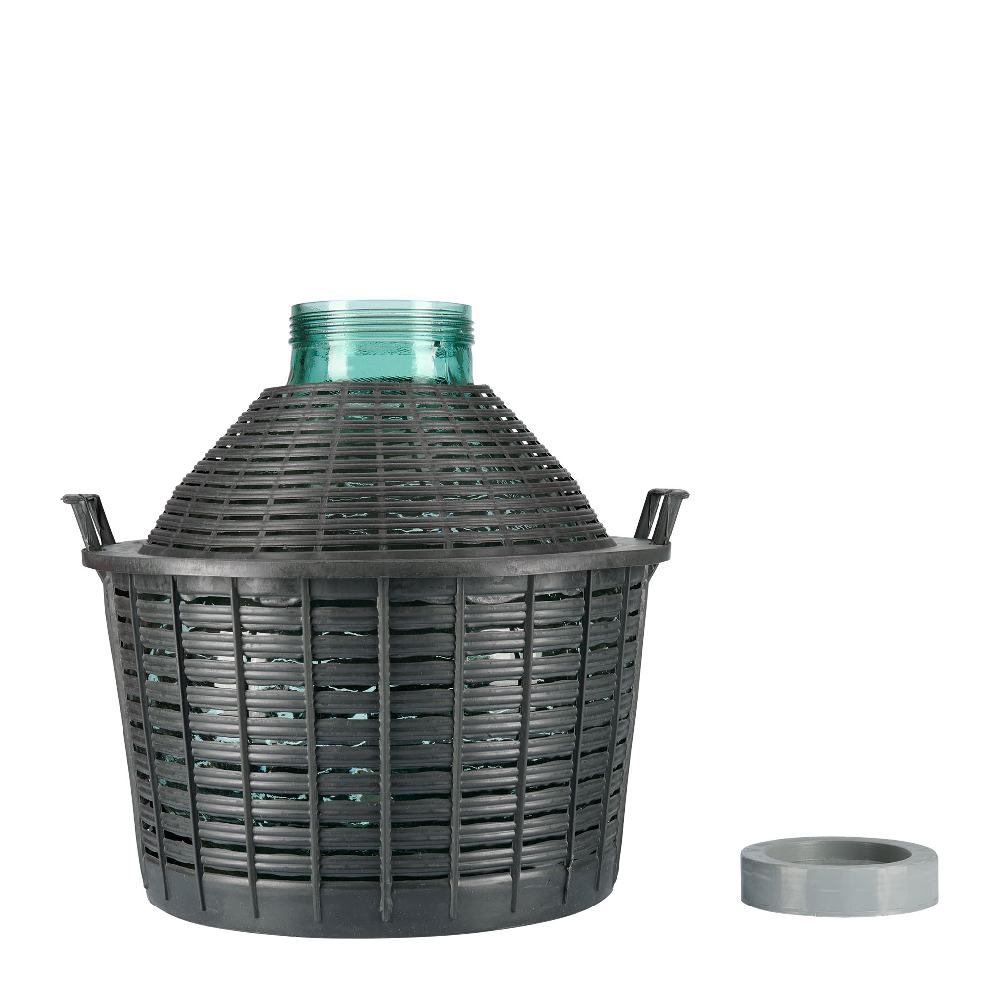 25 l wide-neck balloon bottle, glass, opening: screw cap