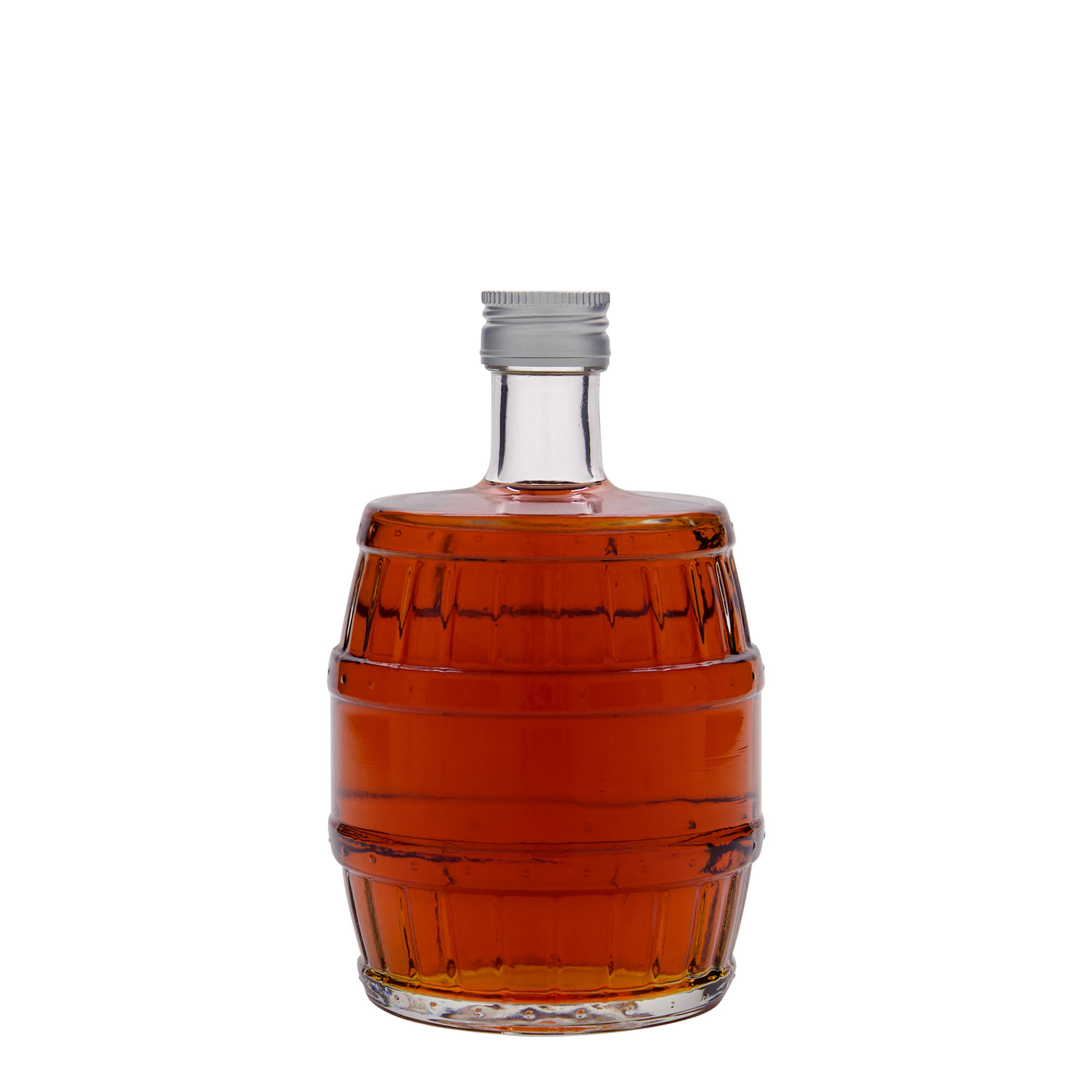 500 ml glass bottle 'barrel', opening: PP 28 500 ml glass bottle 'barrel', opening: PP 28
