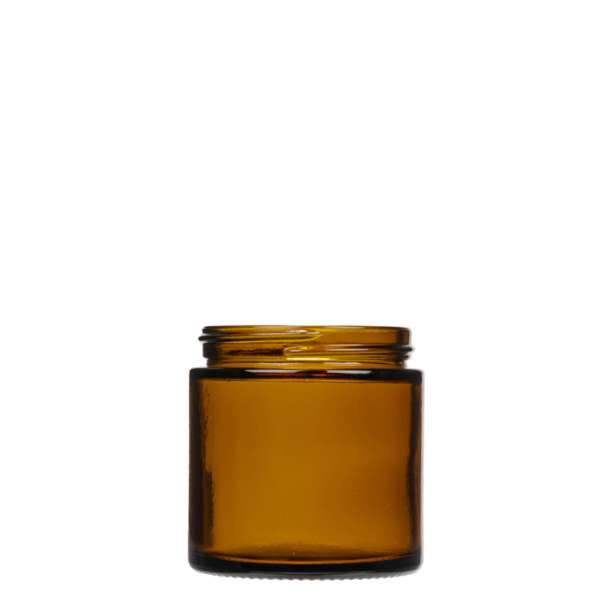 120 ml cosmetic jar 'Brown Line', glass, brown, closure: screw cap 120 ml cosmetic jar 'Brown Line', glass, brown, closure: screw cap