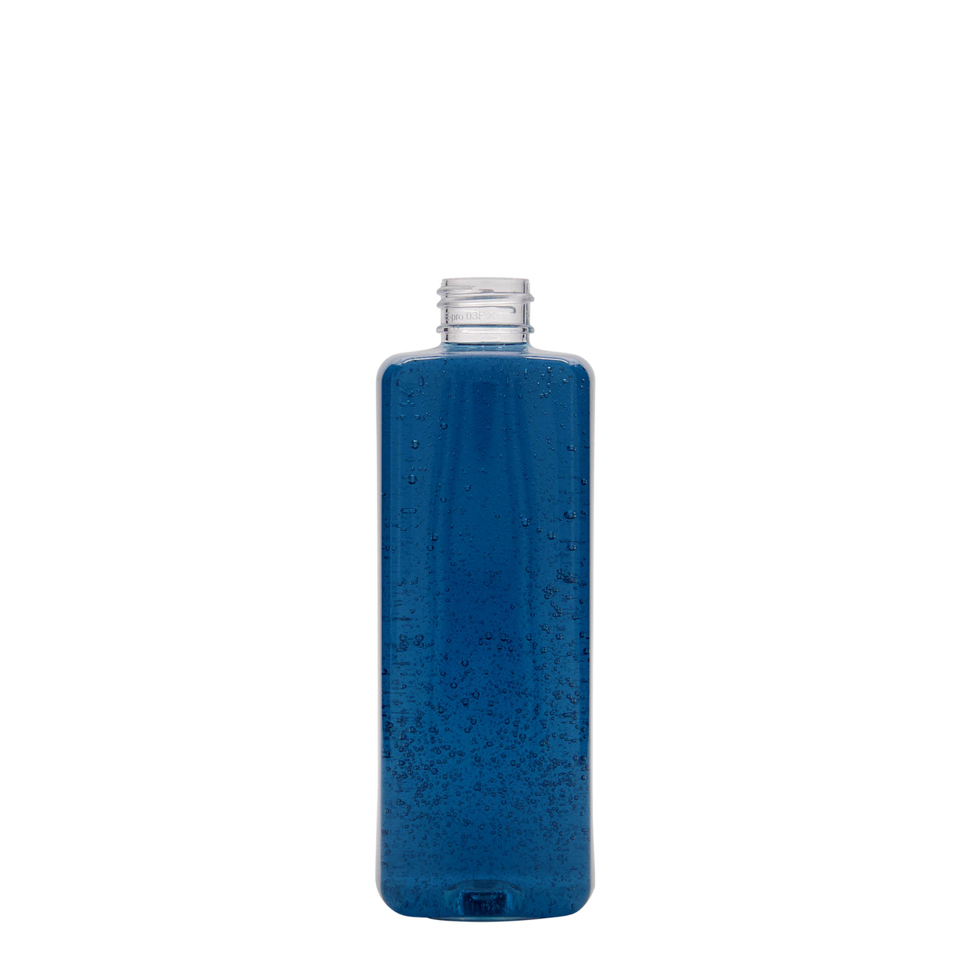 300 ml PET bottle 'Karl', square, plastic, neck: 24/410