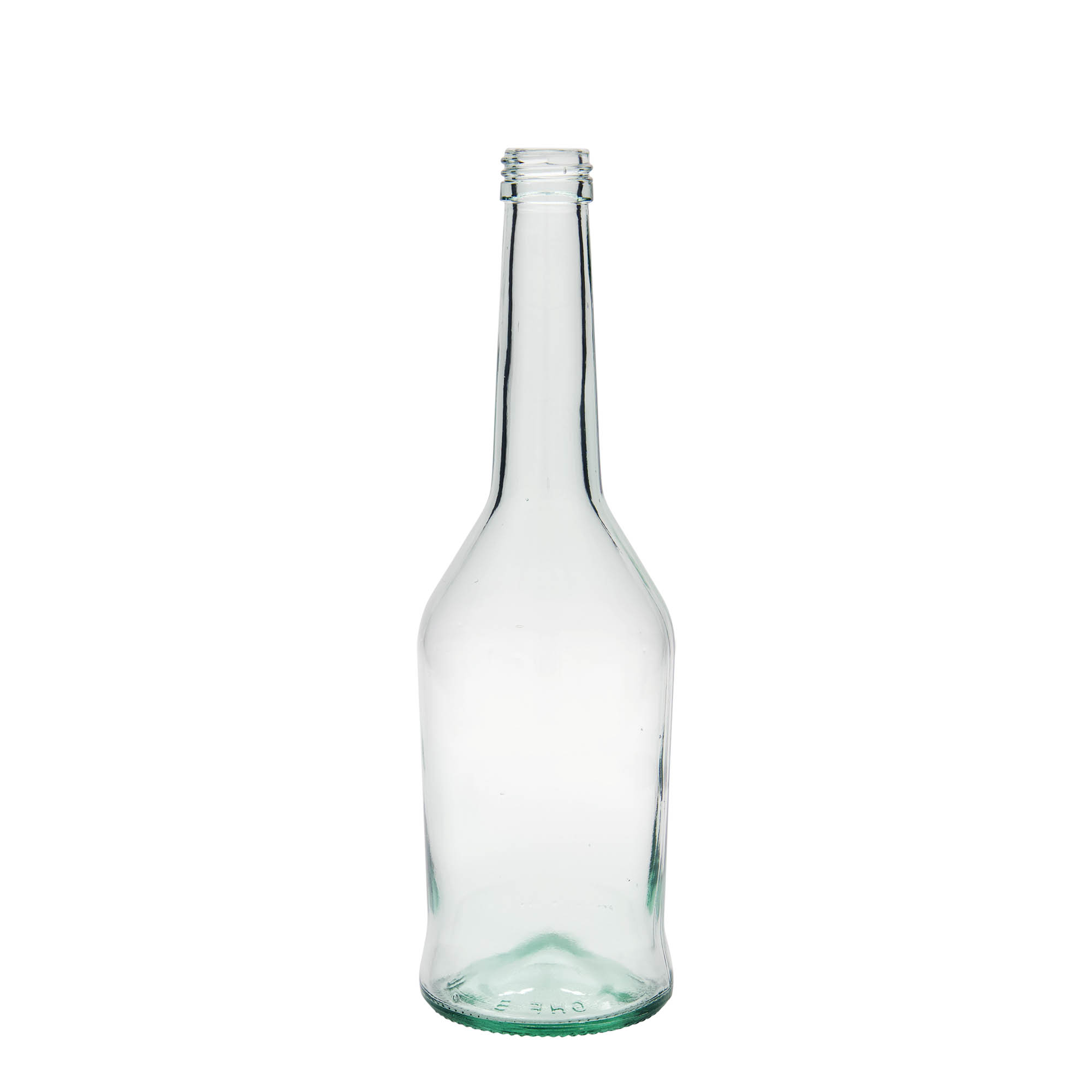 500 ml glass spirit bottle, closure: PP 28 500 ml glass spirit bottle, closure: PP 28
