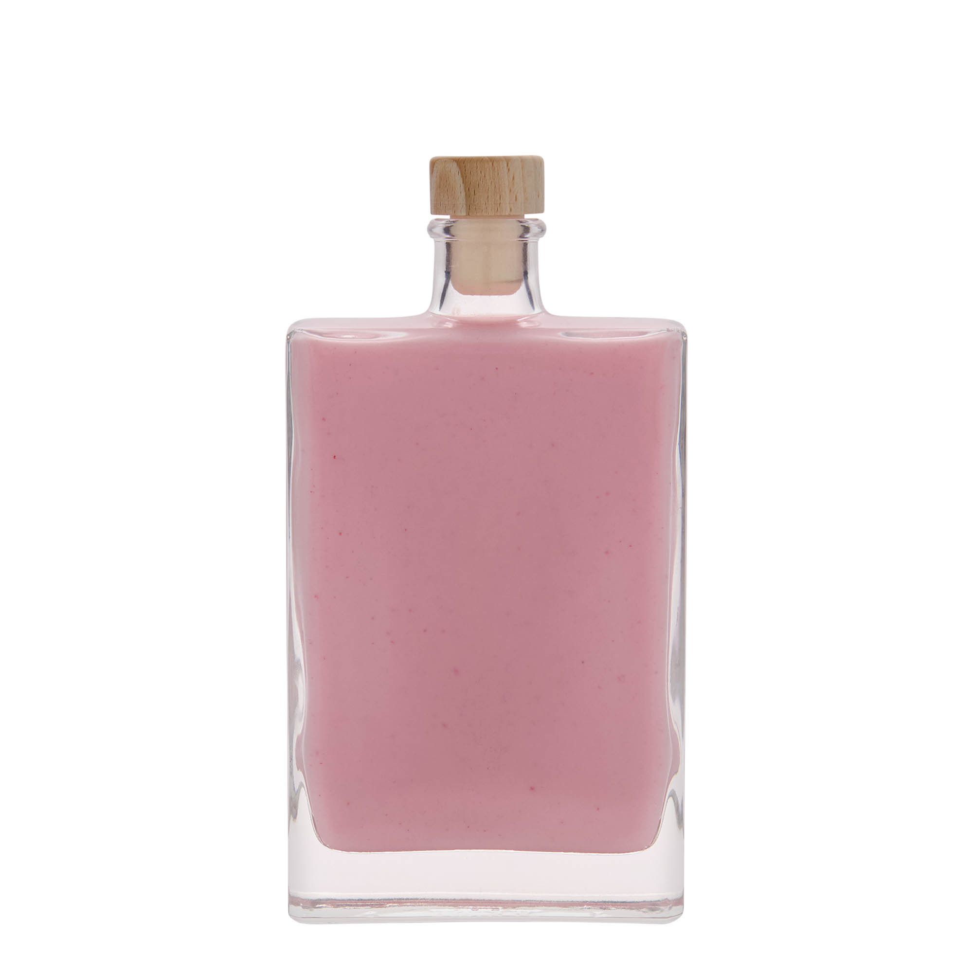 350 ml glass bottle 'Julia', rectangular, opening: cork