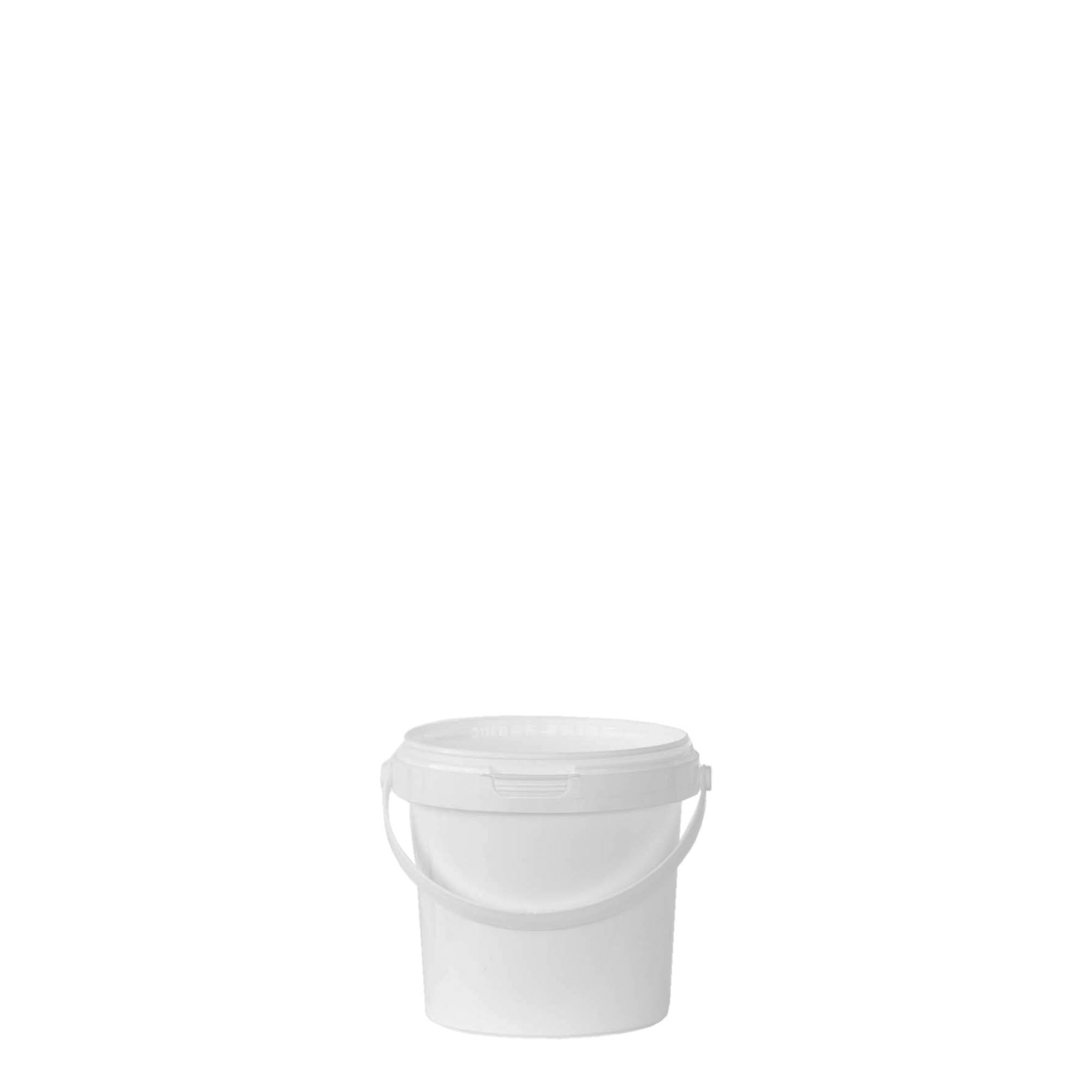 0.6 l bucket, PP plastic, white 0.6 l bucket, PP plastic, white