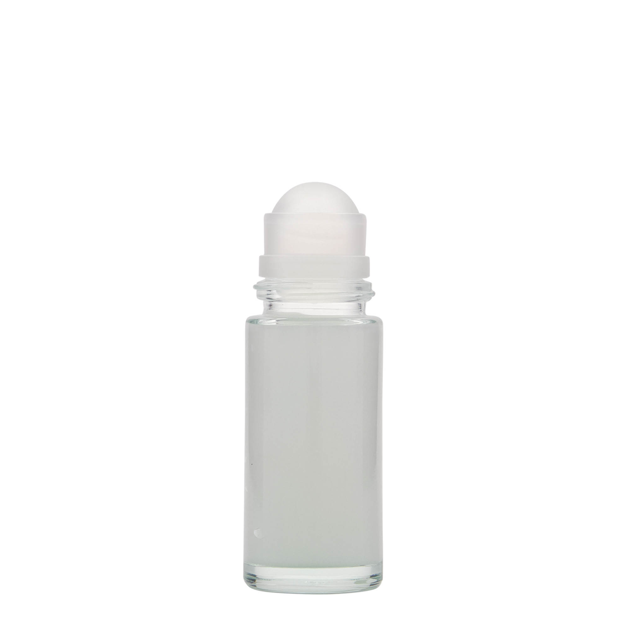 50 ml roll-on bottle, glass, brown, neck: screw cap