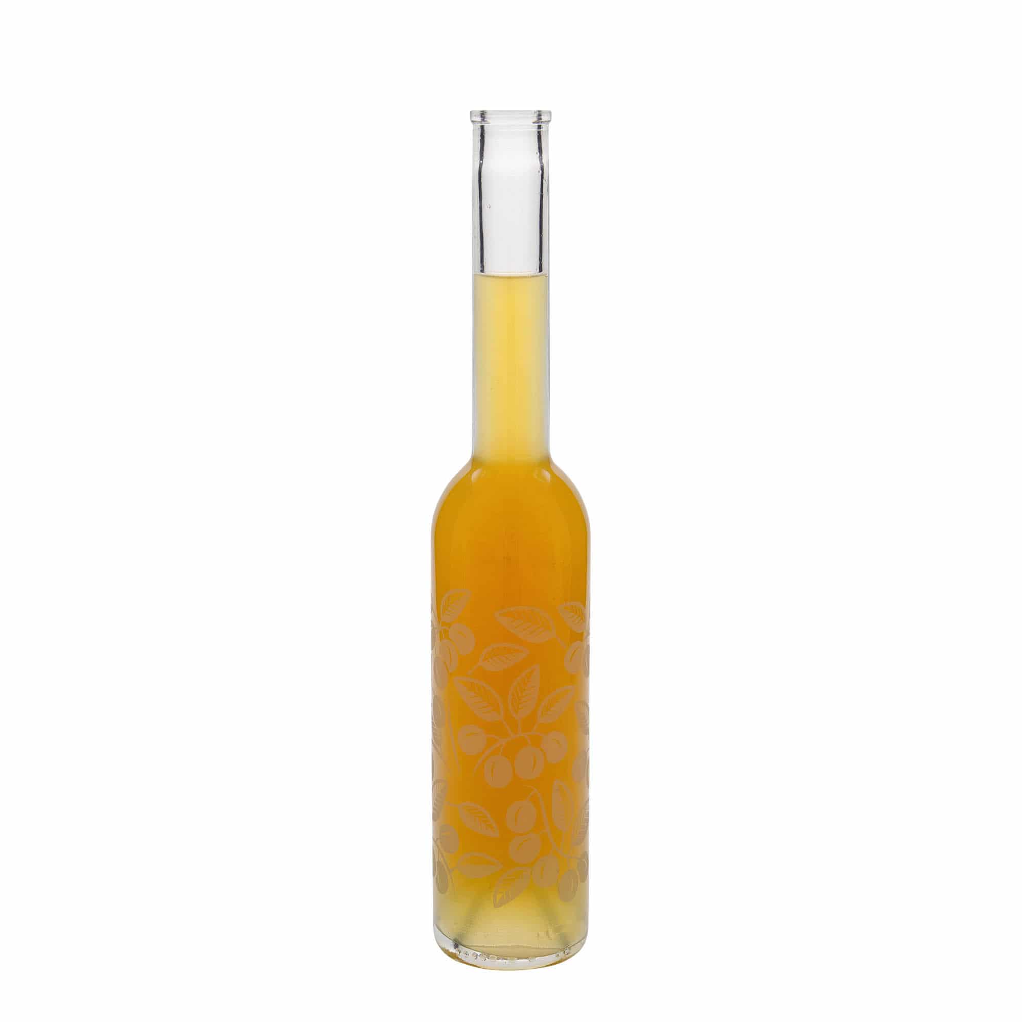 350 ml glass bottle ‘Opera’, design: Mirabelle plums, opening: cork