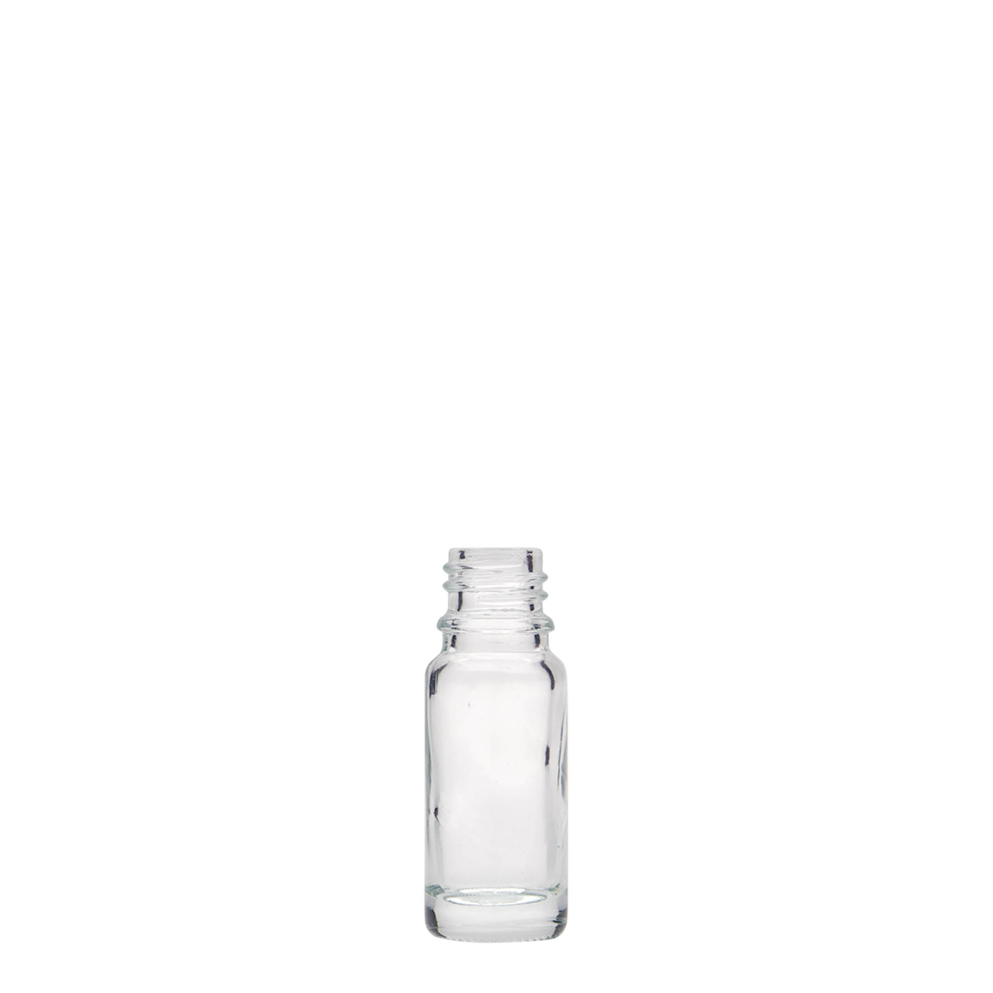 10 ml medicine bottle, glass, opening: DIN 18