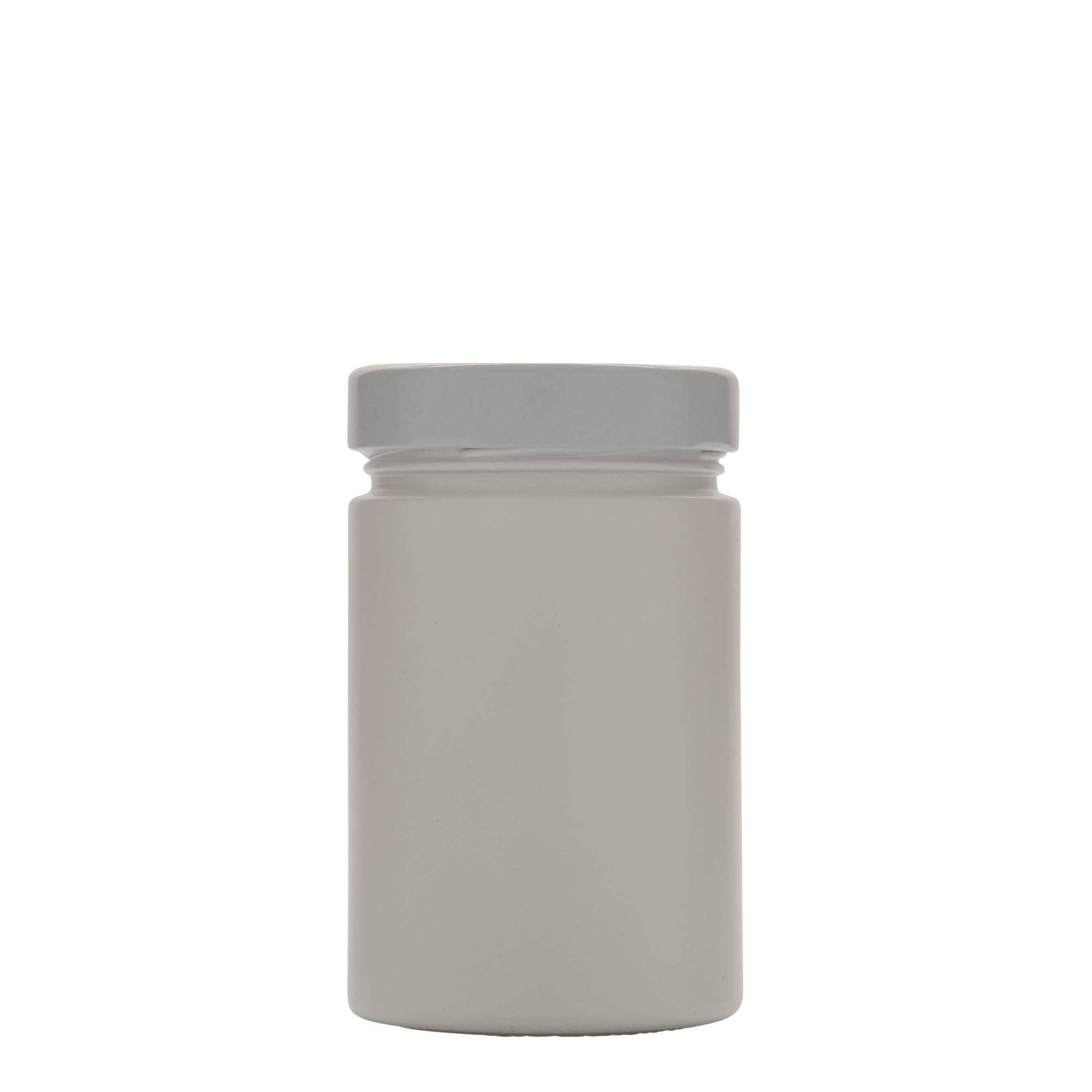327 ml round glass ‘Aurora’, white, opening: Deep-Twist-off (DTO 66)