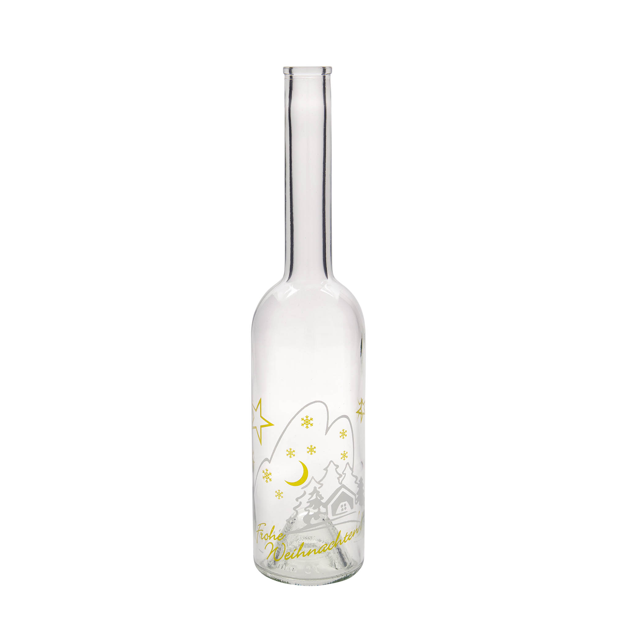 500 ml glass bottle 'Opera', motif: Christmas idyll, opening: cork