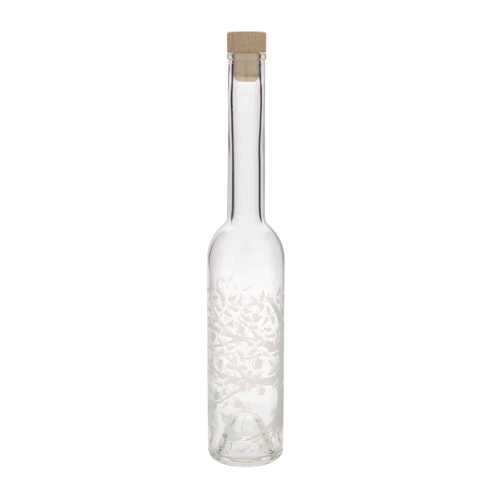 350 ml glass bottle ‘Opera’, motif: apple tree, opening: cork