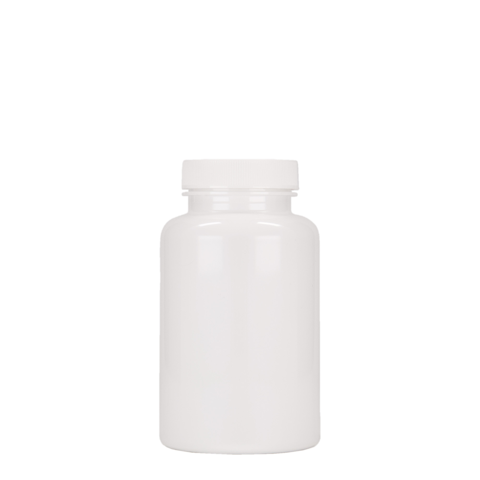 250 ml PET container, plastic, white, opening: 45/400