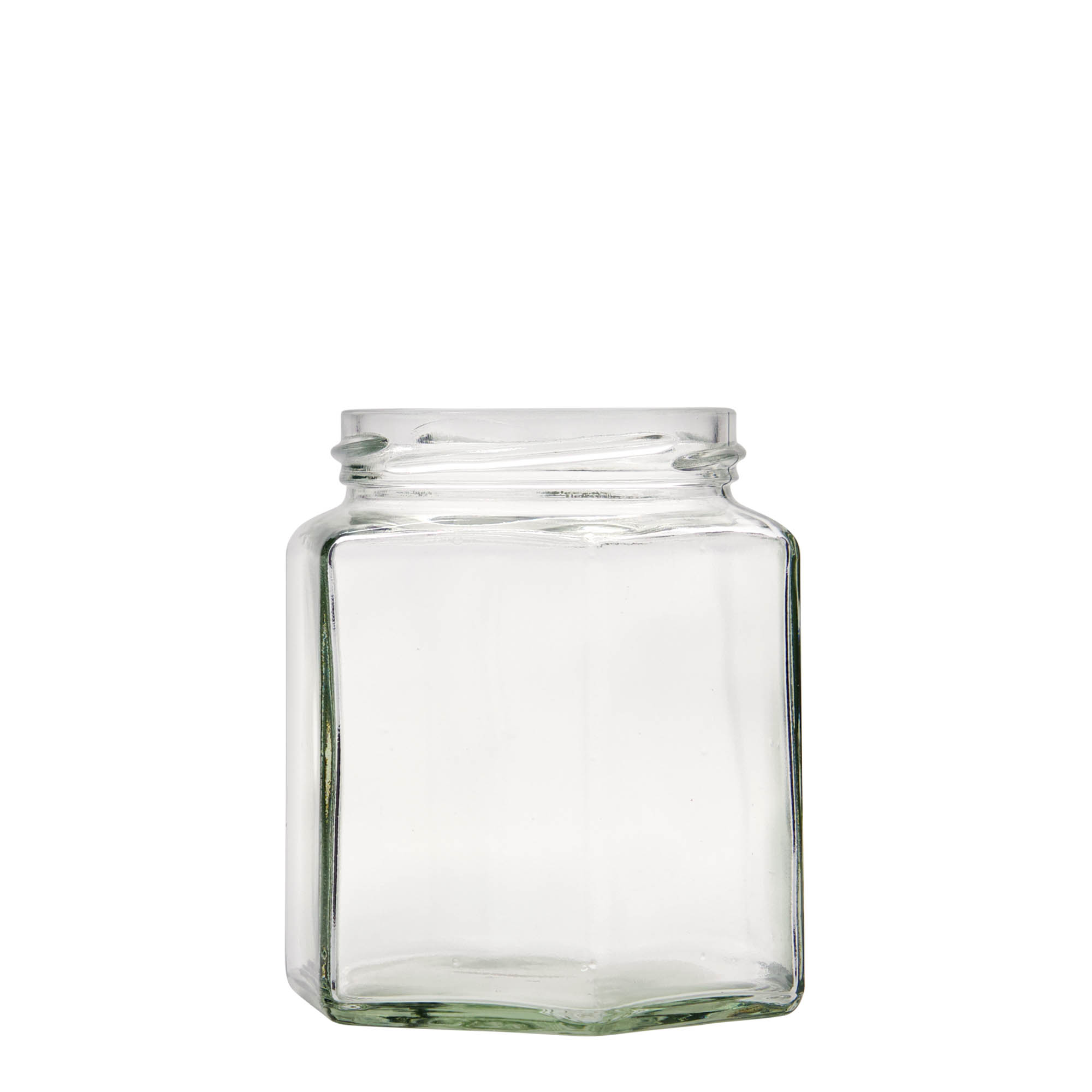 390 ml hexagonal jar, opening: twist-off (TO 70) 390 ml hexagonal jar, opening: twist-off (TO 70)