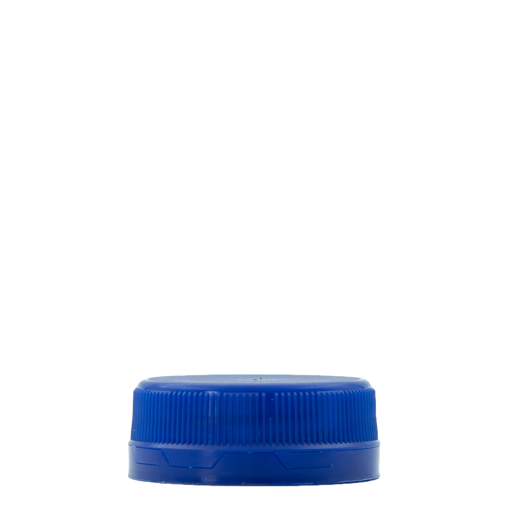 Screw cap for two start thread, PE plastic, blue, for opening: PET 38 mm