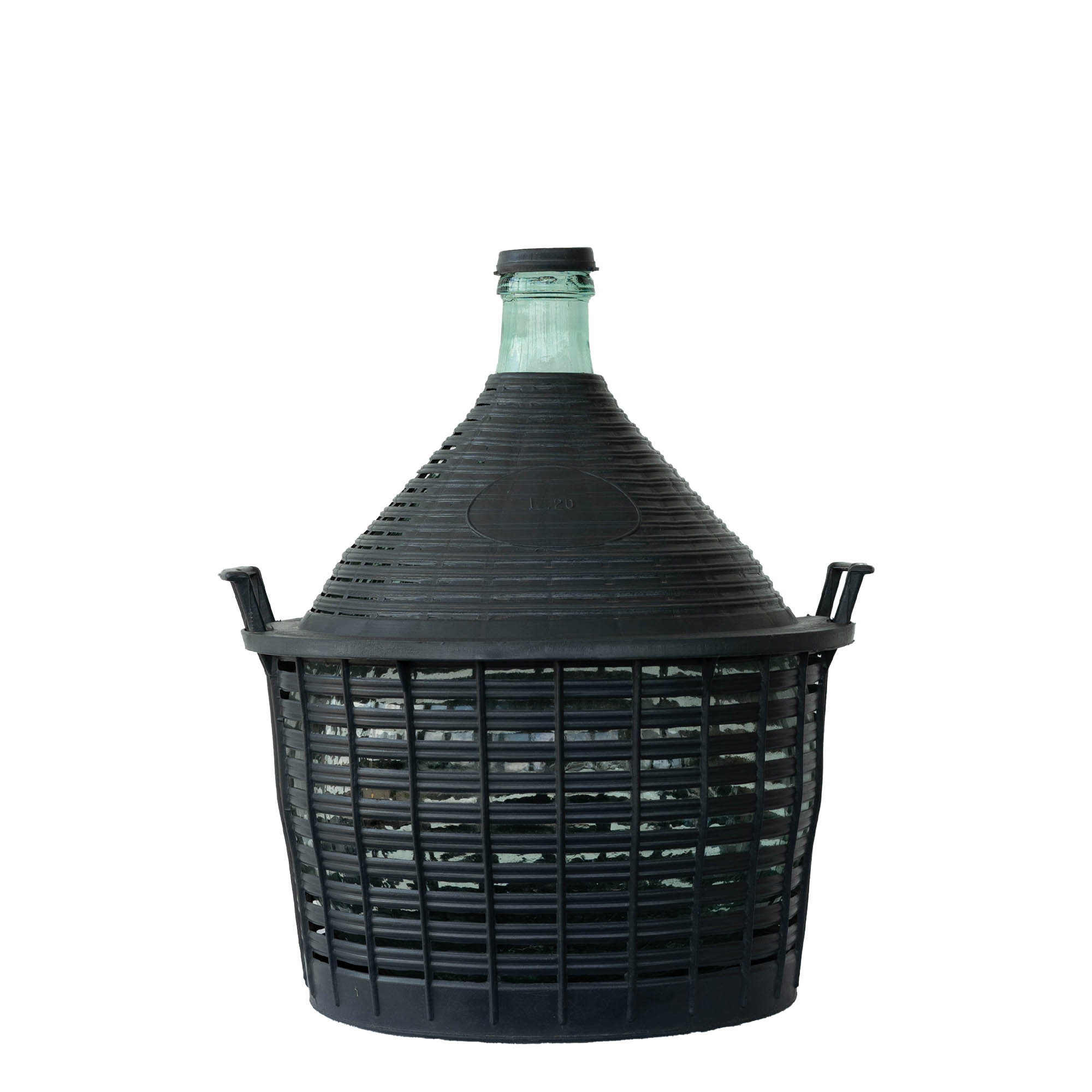 20 l narrow-necked balloon bottle, glass, opening: slip lid