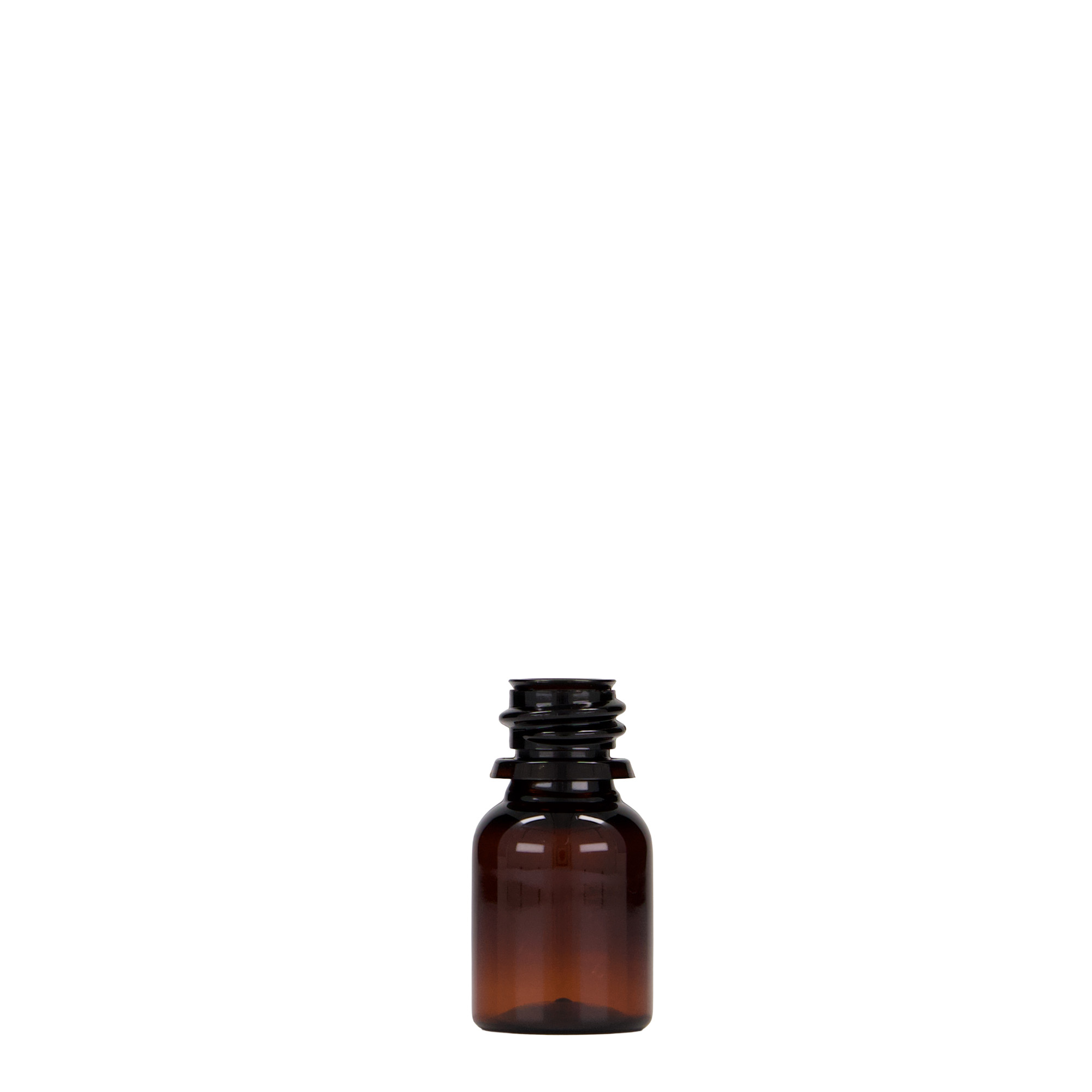 10 ml PET medical bottle ‘Easy Living’, brown, plastic, opening: DIN 18