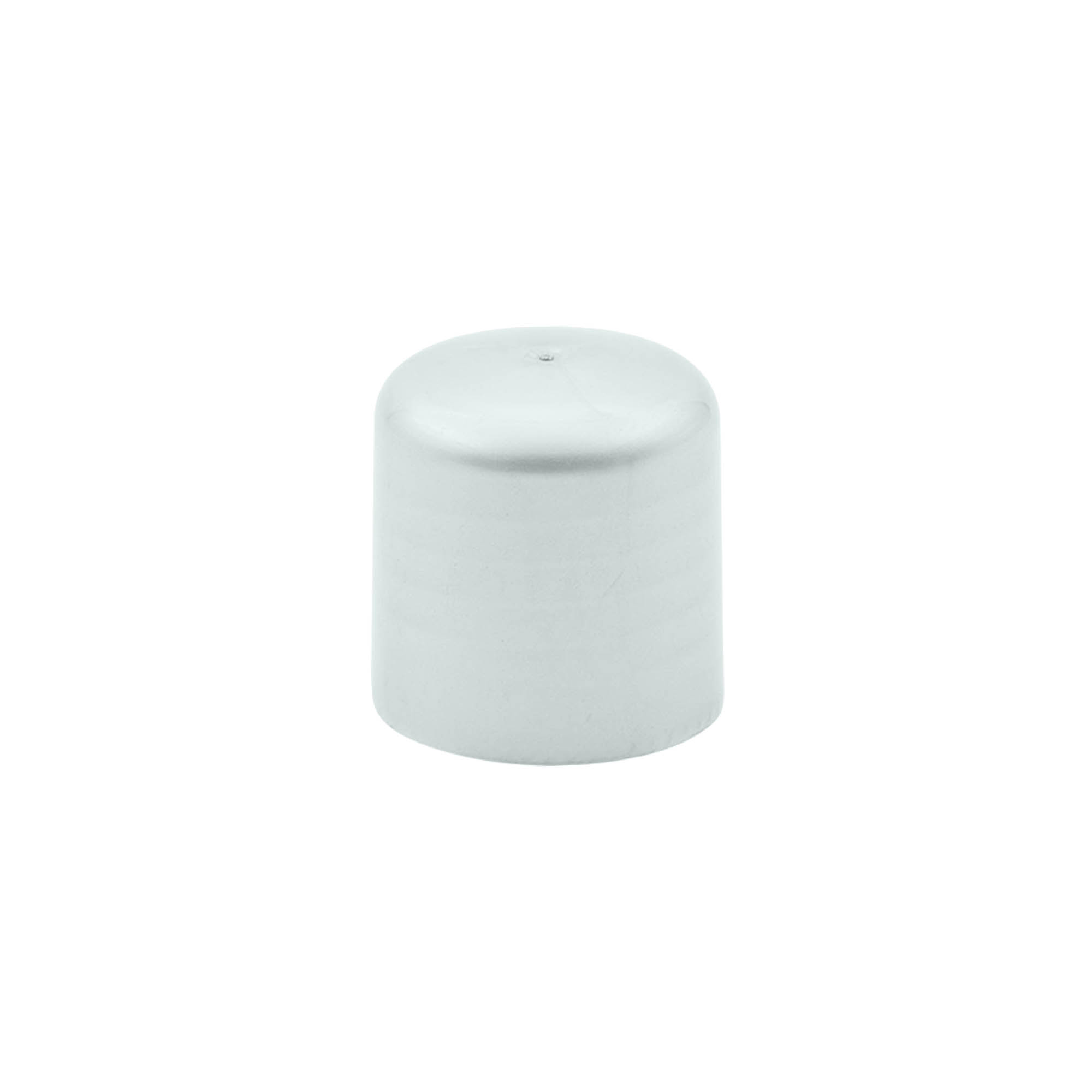 Screw cap with syringe insert, PP plastic, silver, for opening: 24/410