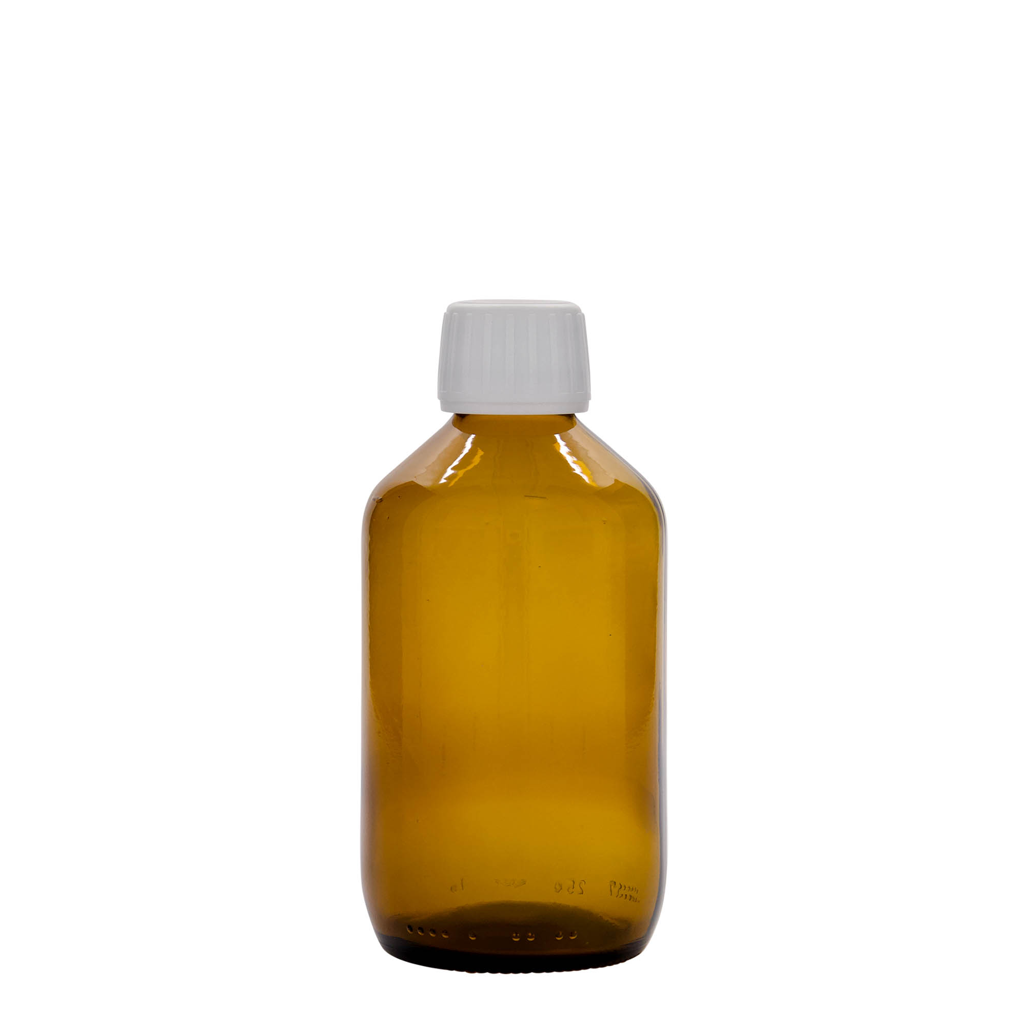 250 ml medicine bottle, brown, glass, opening: PP 28