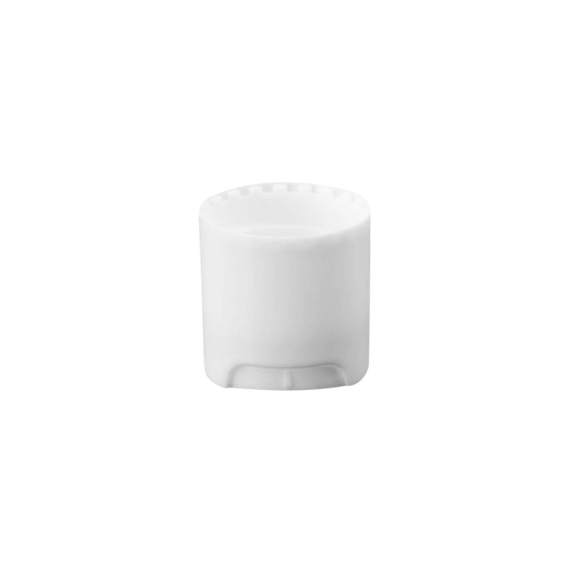 Screw cap with disc top, PP plastic, white, for opening: 24/410