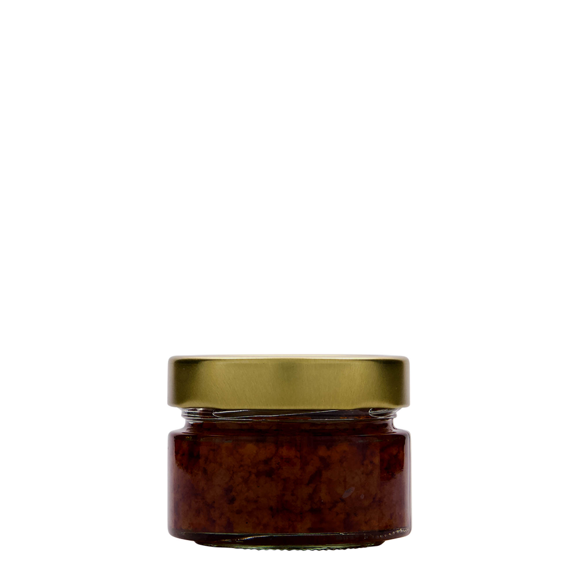 130 ml round glass ‘Aurora’, opening: Deep-Twist-off (DTO 66)