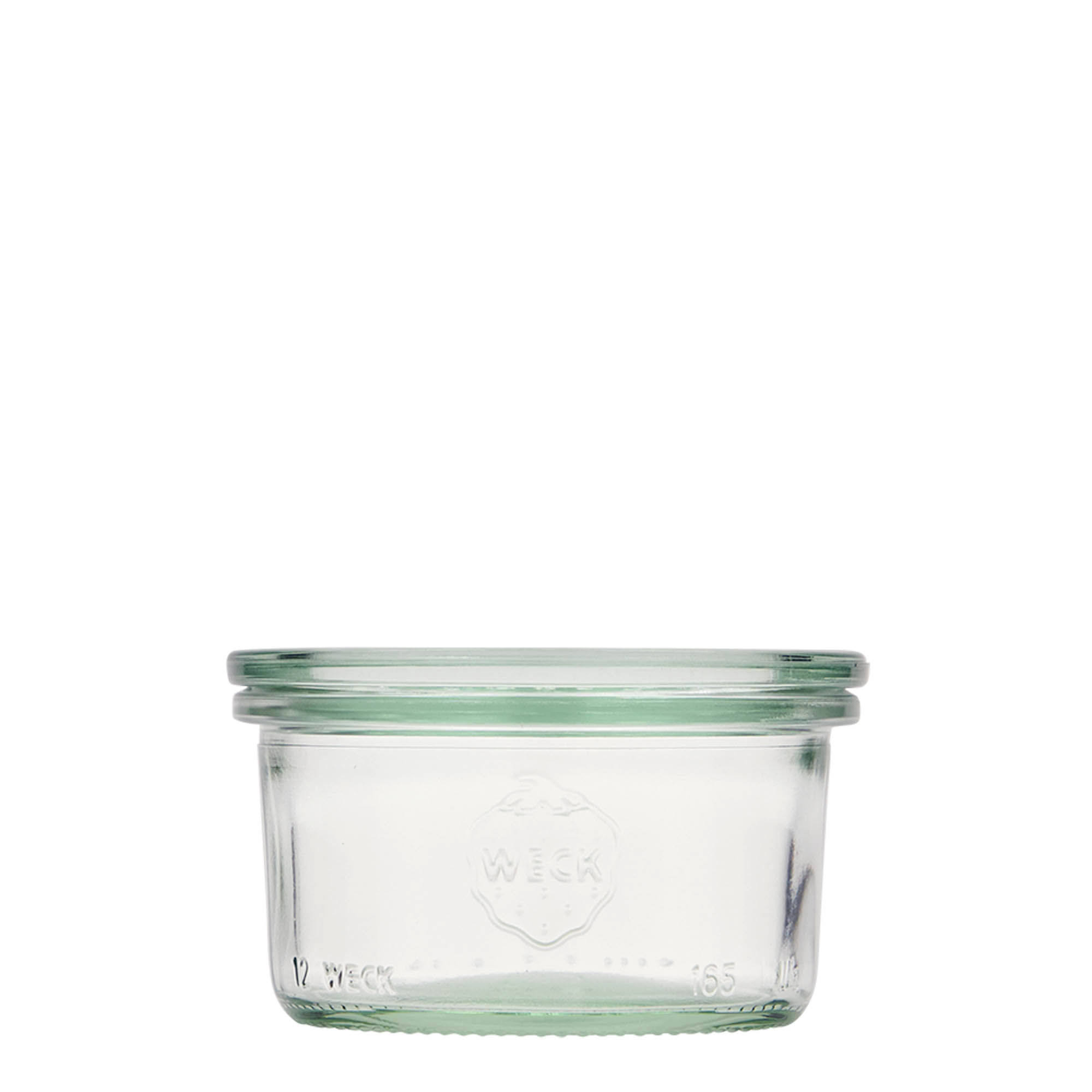 12x 165 ml WECK inverted jar with glass lid RR 80