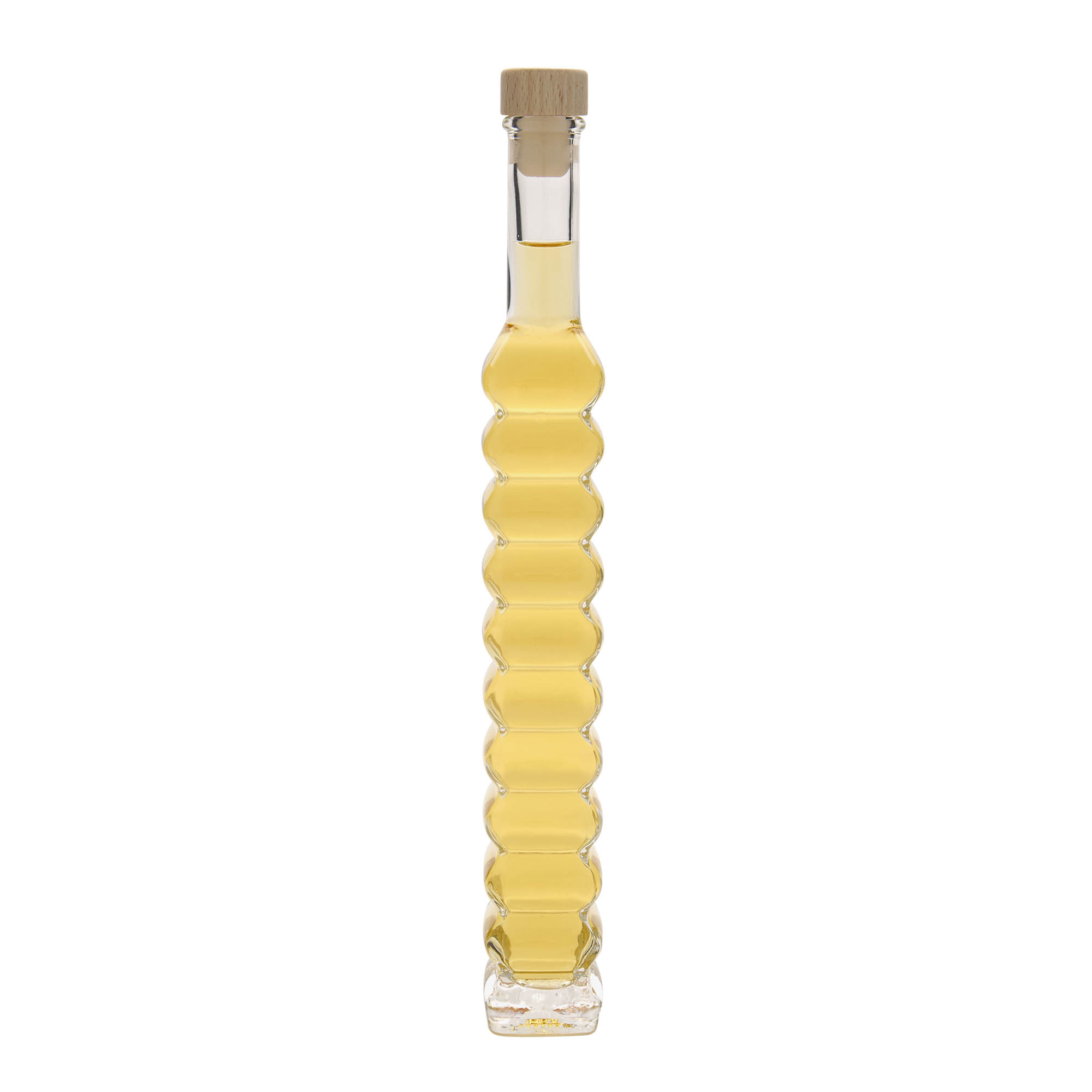 200 ml glass bottle 'Roma', square, closure: cork
