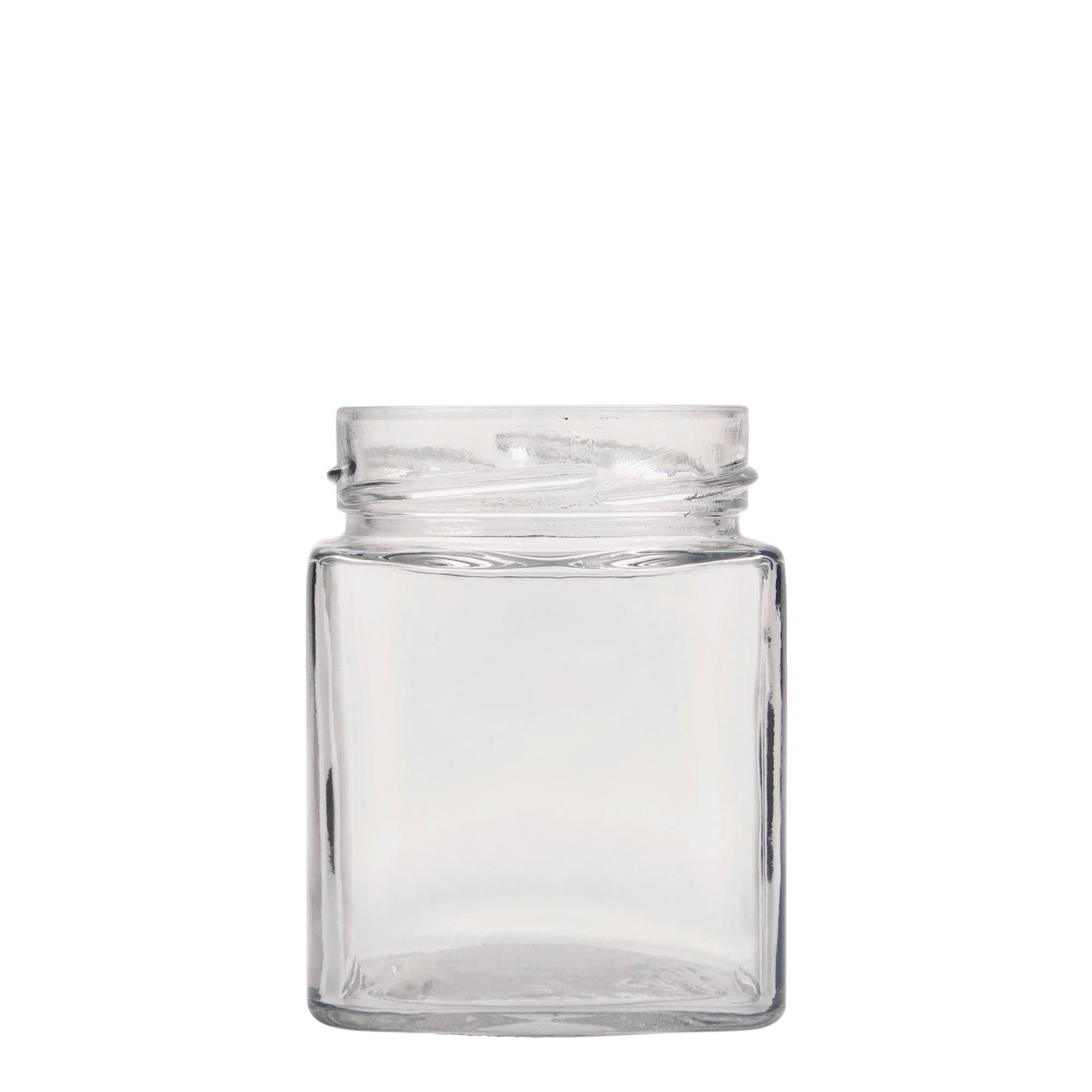 314 ml square jar 'Ikarus', closure: deep twist off (DTO 70) 314 ml square jar 'Ikarus', closure: deep twist off (DTO 70)