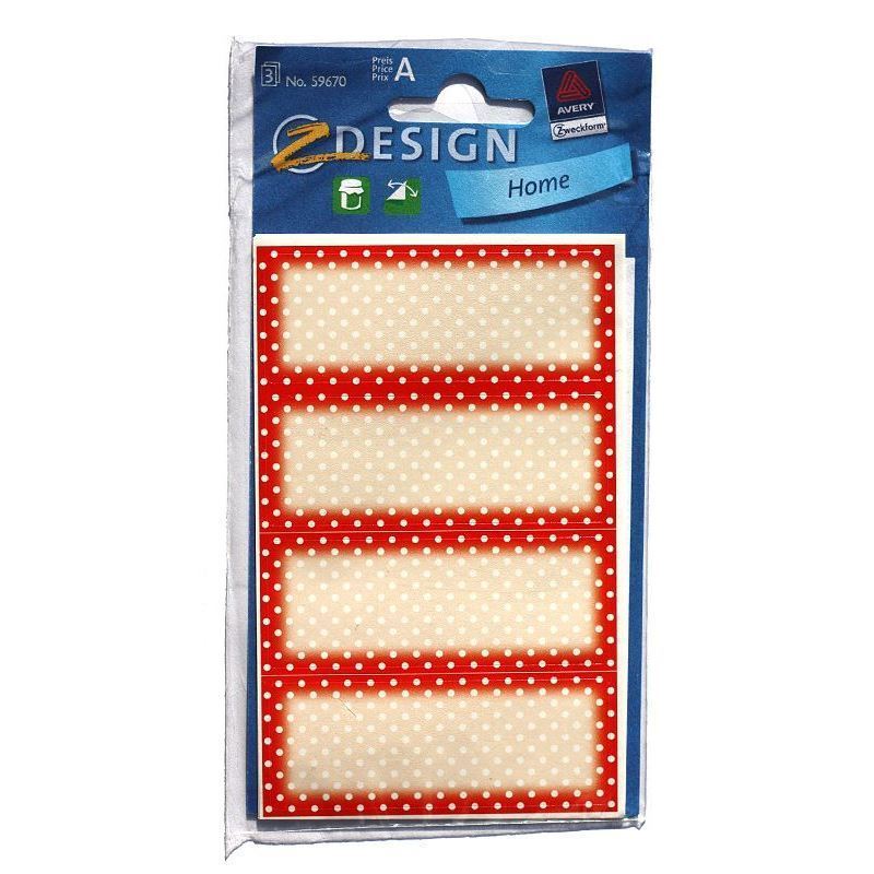 Zweckform labels 'Red Dots', rectangular, paper, red Zweckform labels 'Red Dots', rectangular, paper, red