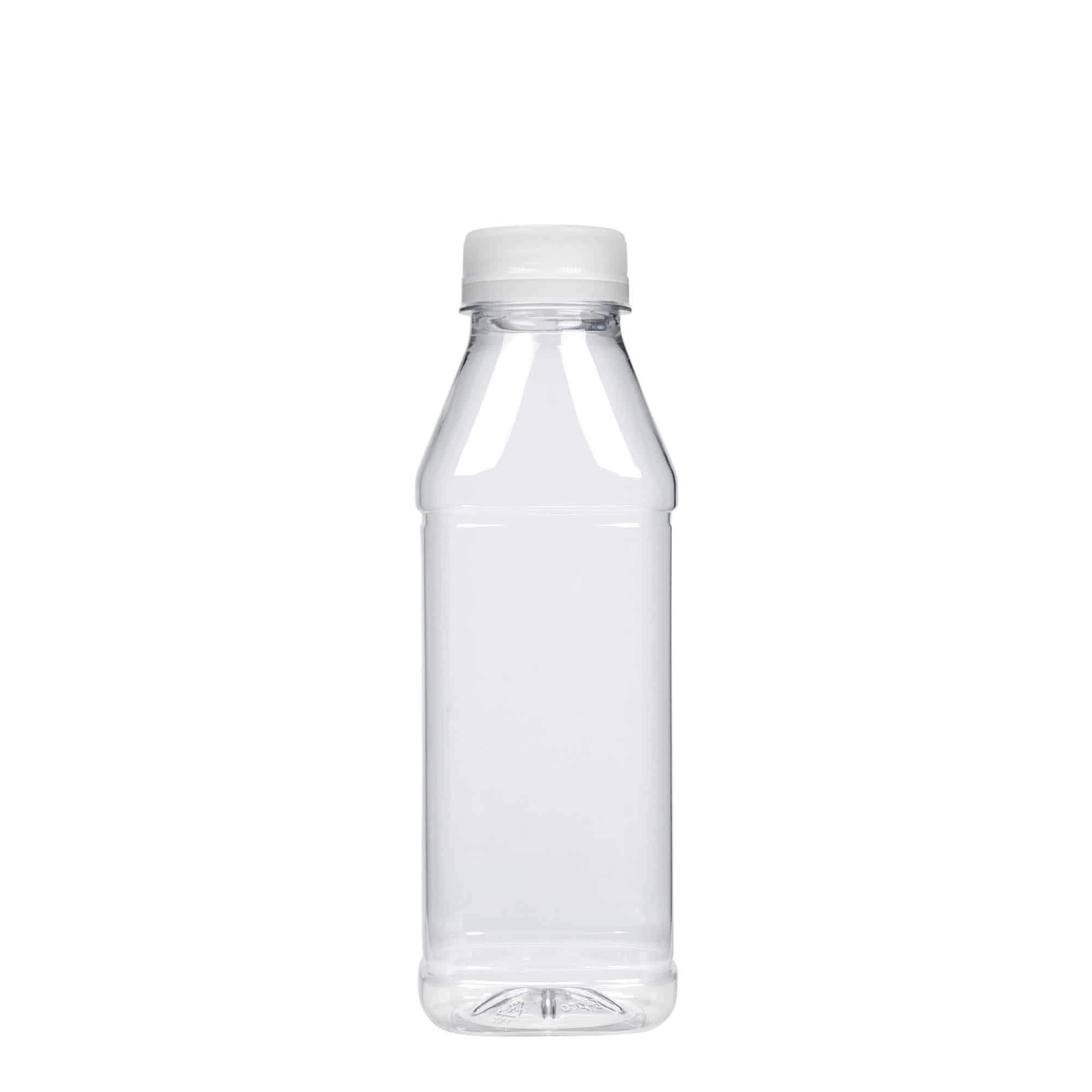 500 ml PET bottle ‘Milk and Juice Carré’, square, plastic, opening: 38 mm