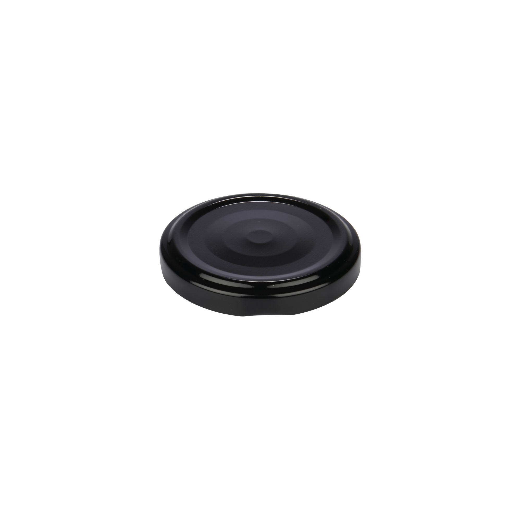 Twist off lid, tinplate, black, for opening: TO 58