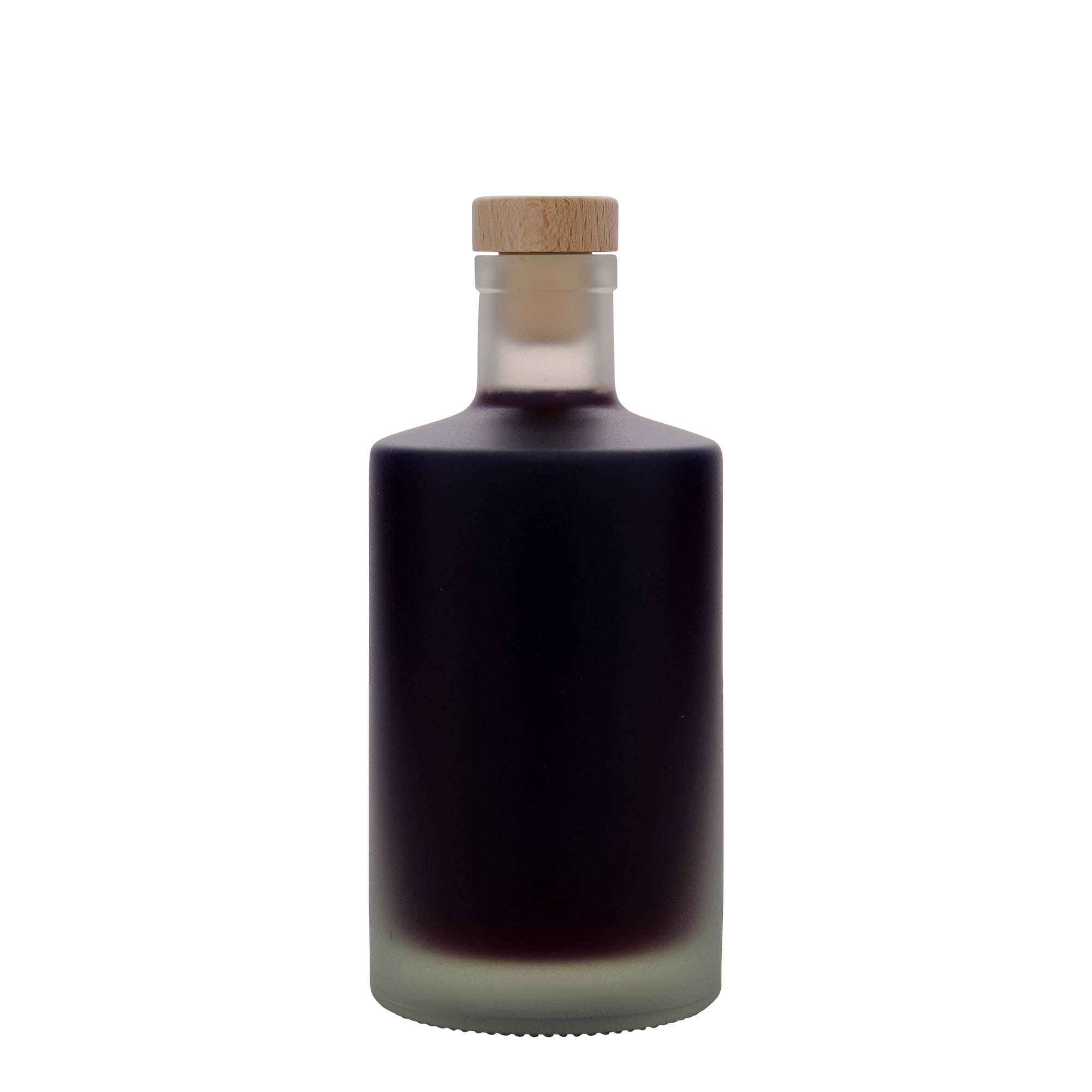 500 ml glass bottle 'Caroline', frosted, neck: cork