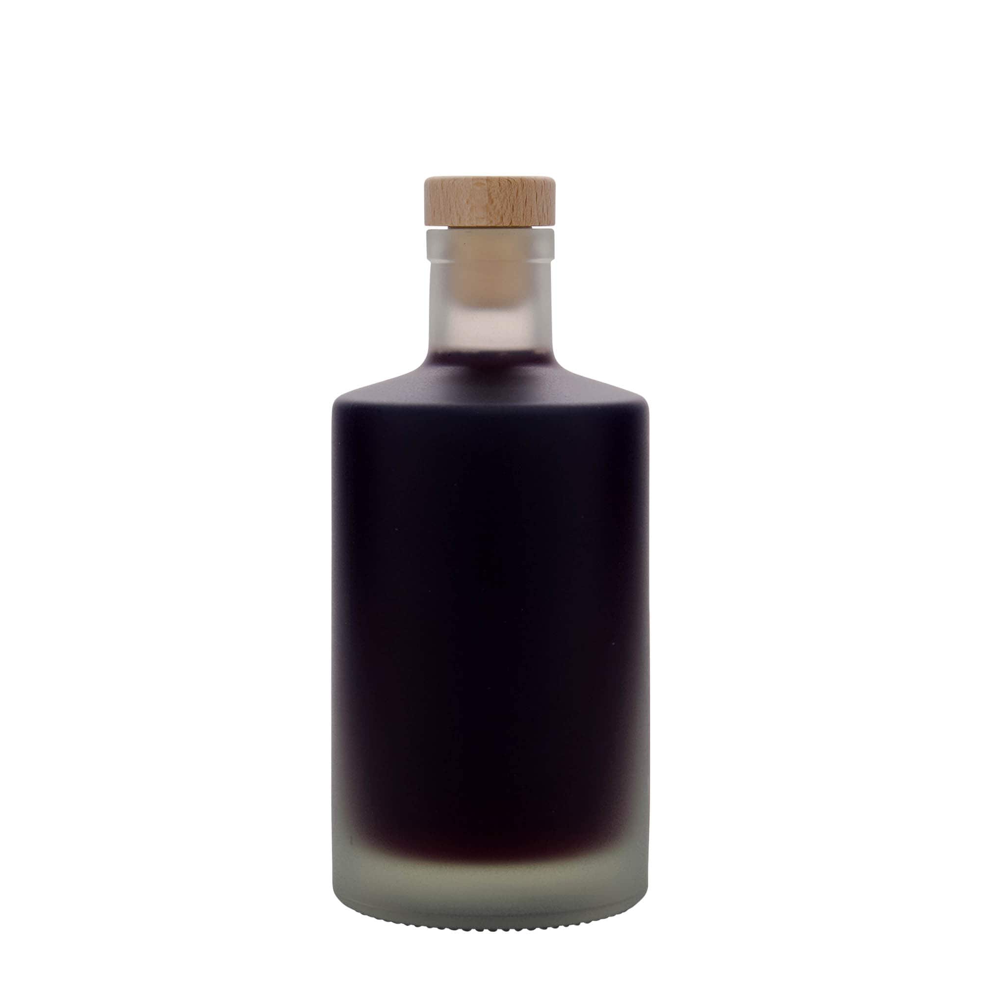 500 ml glass bottle ‘Caroline’, frosted, neck: cork