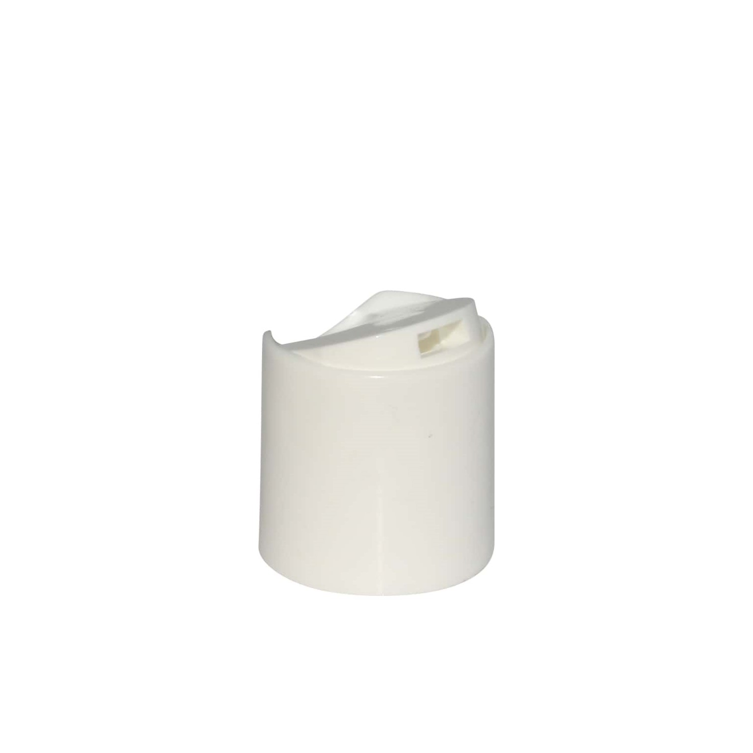 Screw cap with disc top, PP plastic, white, for opening: GPI 20/410