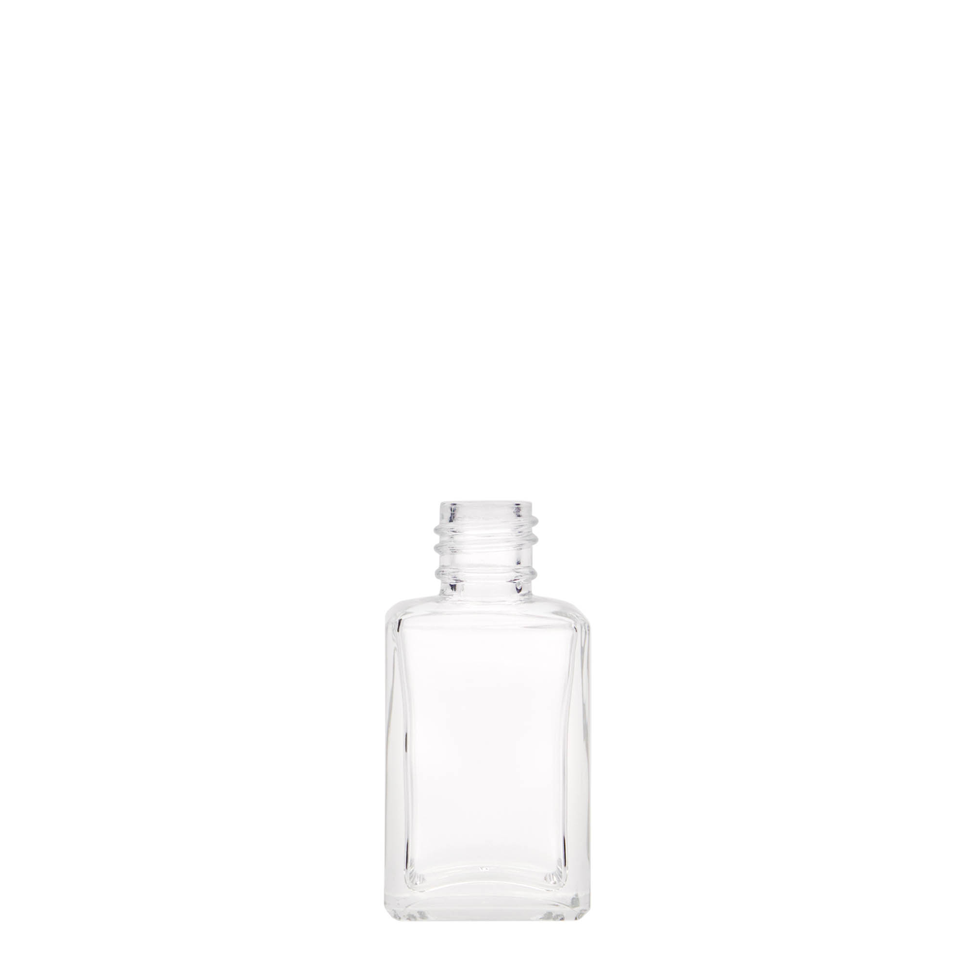 30 ml glass bottle 'Tamme', square, opening: PP 18 30 ml glass bottle 'Tamme', square, opening: PP 18