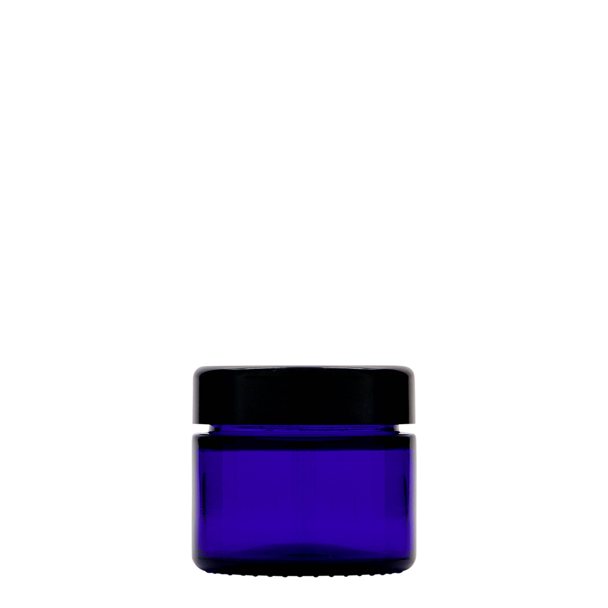 50 ml jar 'Blue Edition', glass, royal blue, opening: screw cap