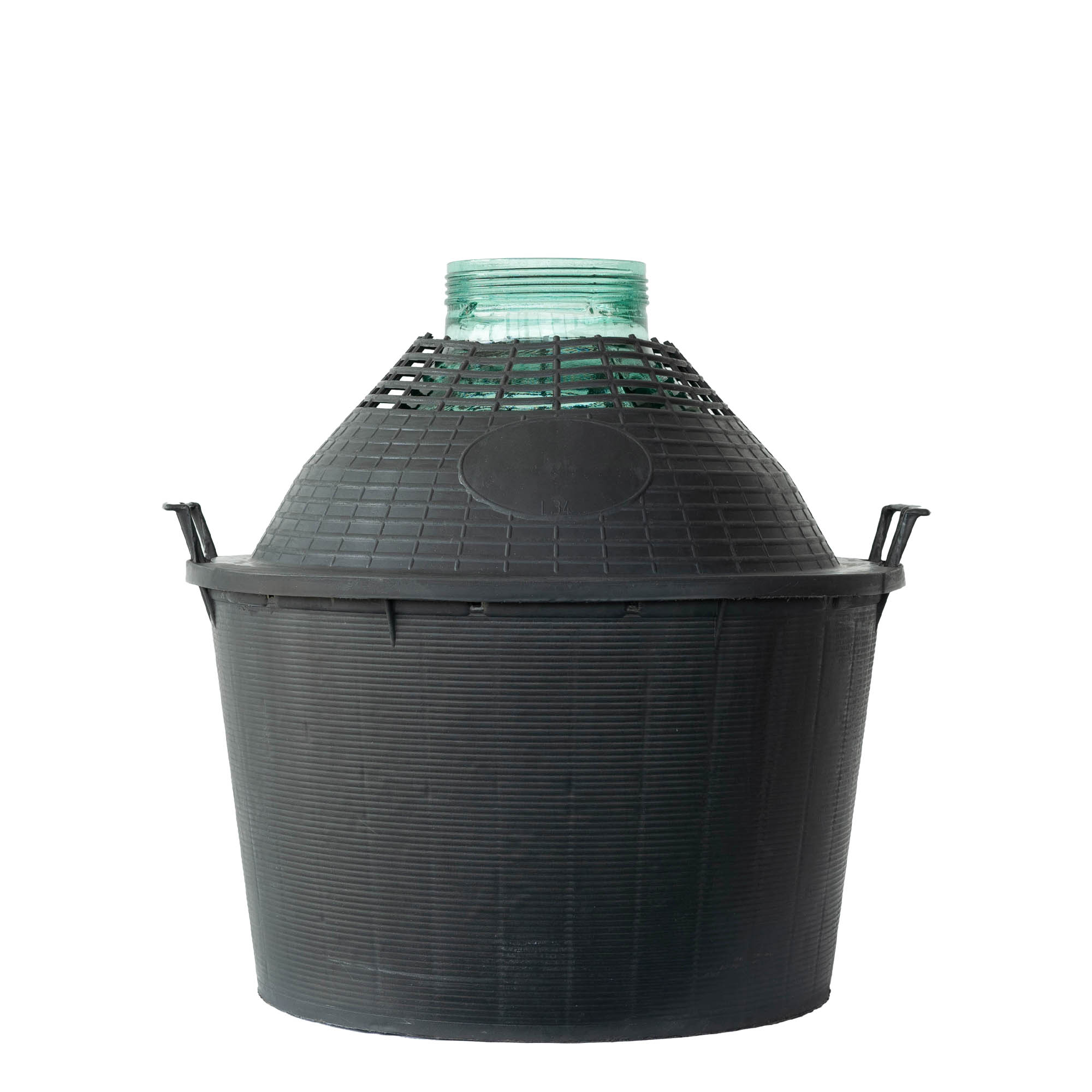 34 l balloon bottle wide neck, glass, opening: screw cap