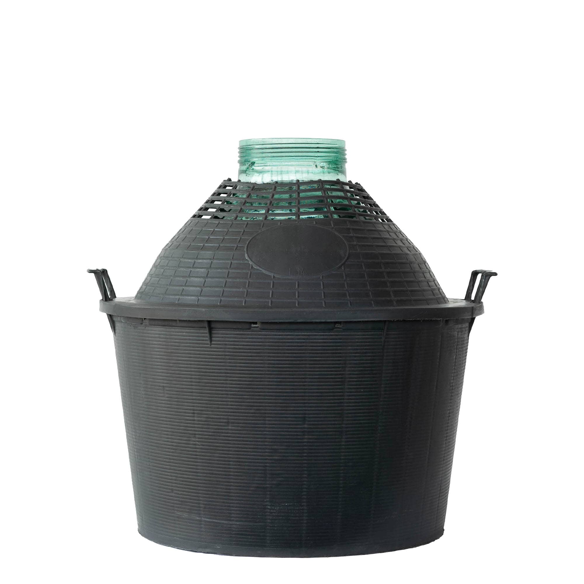34 l balloon bottle wide neck, glass, opening: screw cap