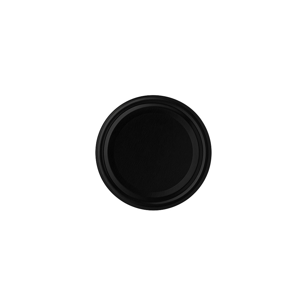 Twist off lid, tinplate, black, for opening: TO 53 Twist off lid, tinplate, black, for opening: TO 53