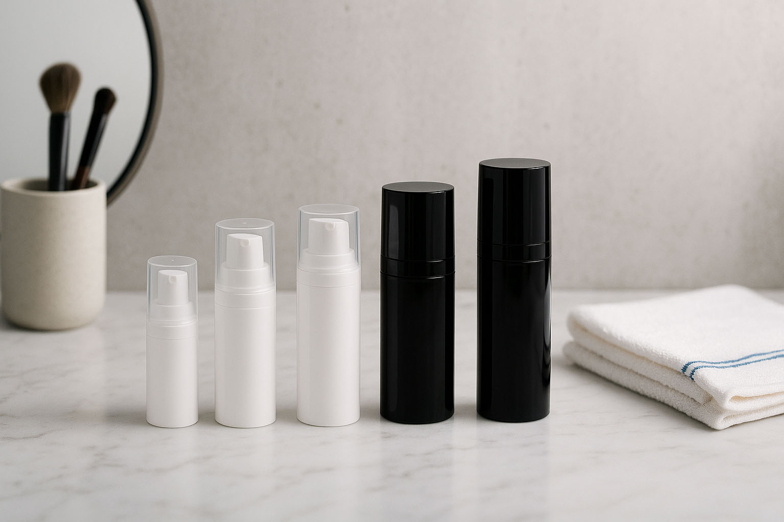 Airless dispenser pump head 'Micro', white PP plastic Airless dispenser pump head 'Micro', white PP plastic