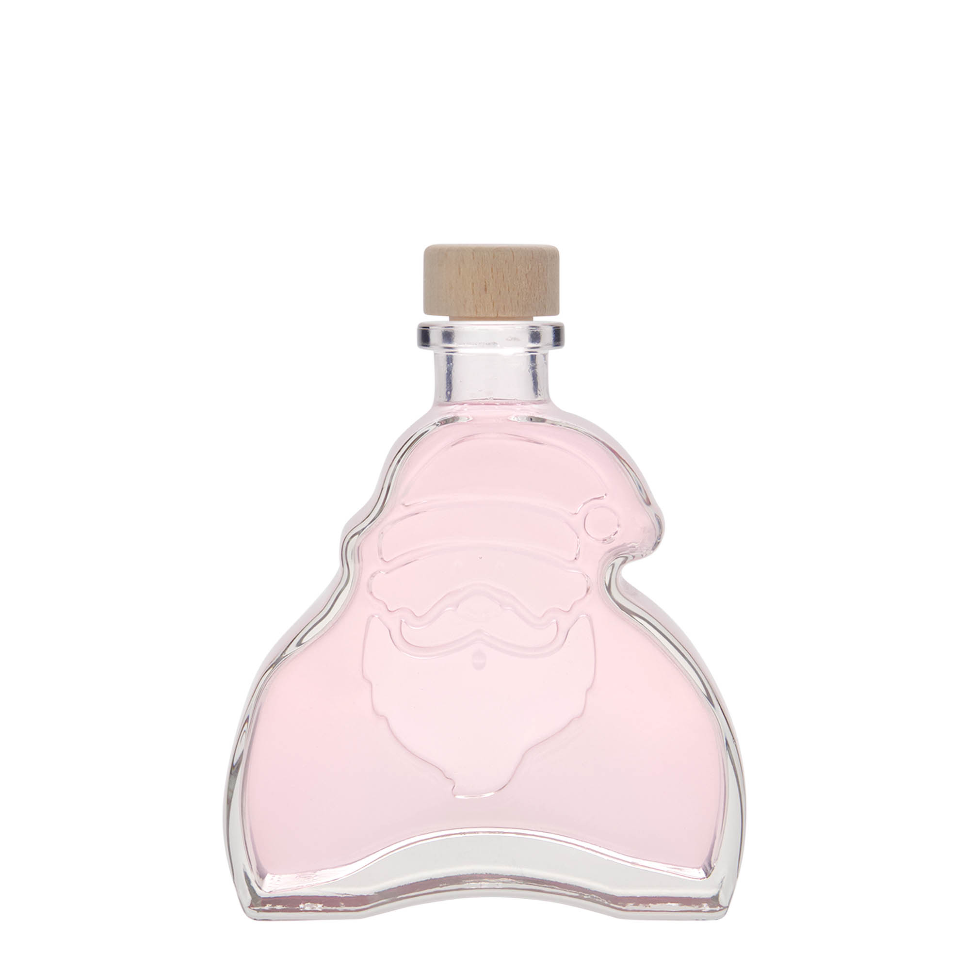 200 ml glass bottle 'Santa Claus', closure: cork